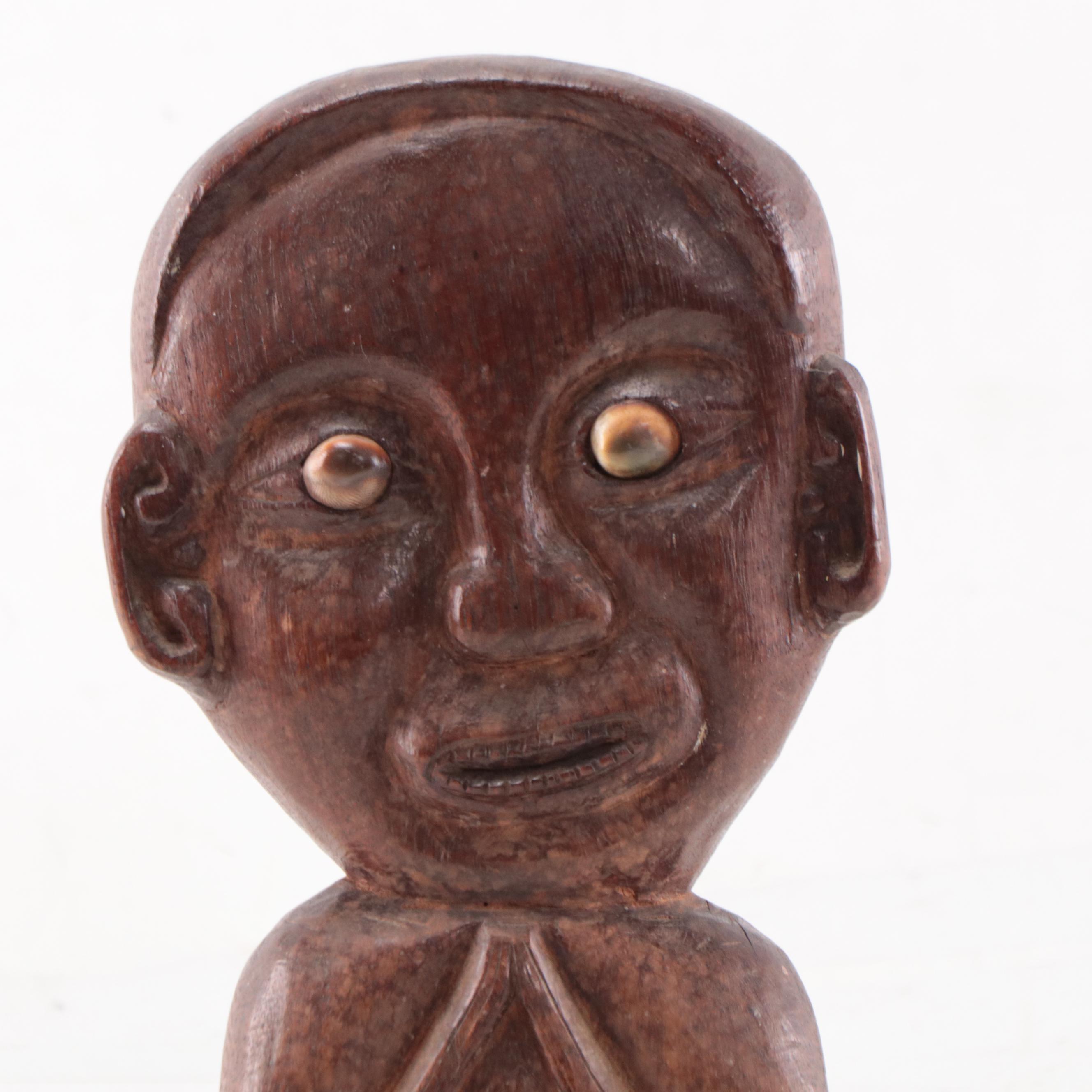 South Pacific Decorative Carved Wood Figure, Circa 1930