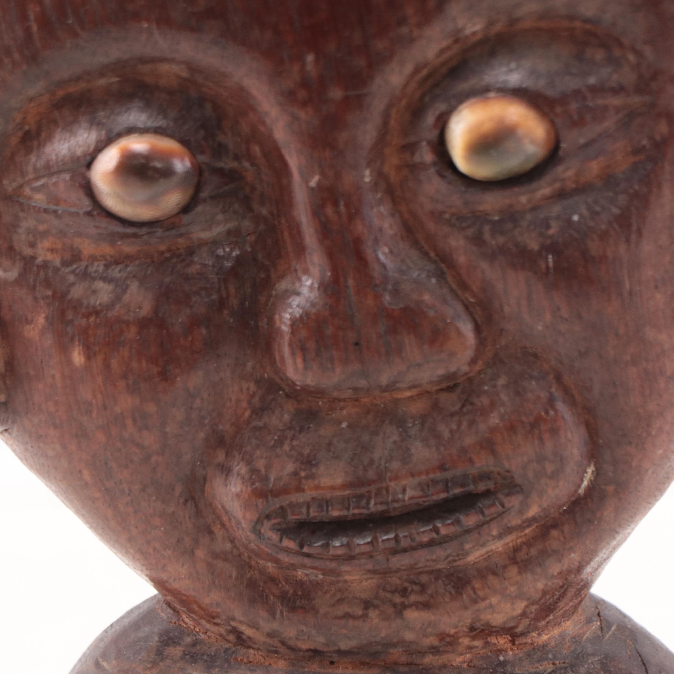 South Pacific Decorative Carved Wood Figure, Circa 1930