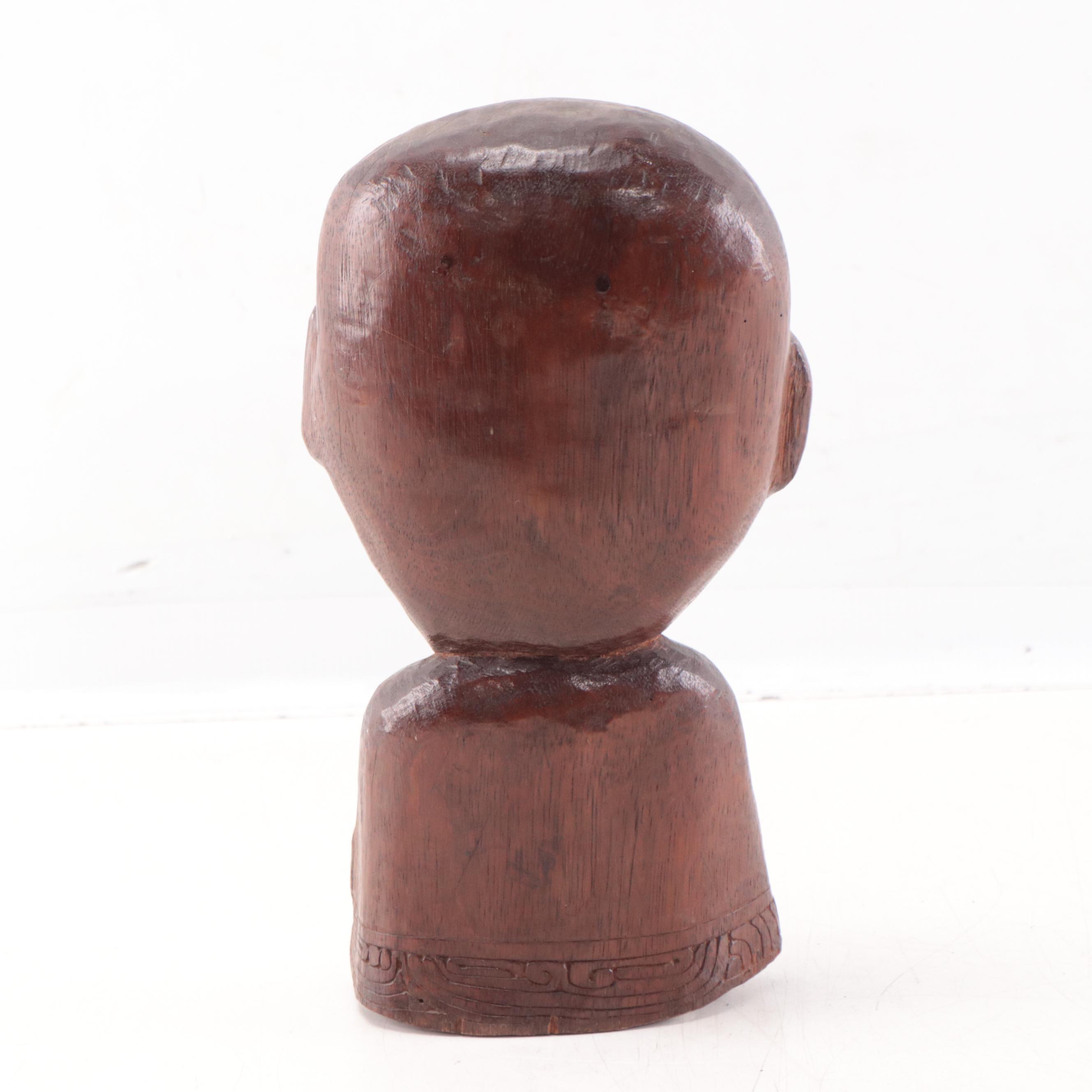 South Pacific Decorative Carved Wood Figure, Circa 1930