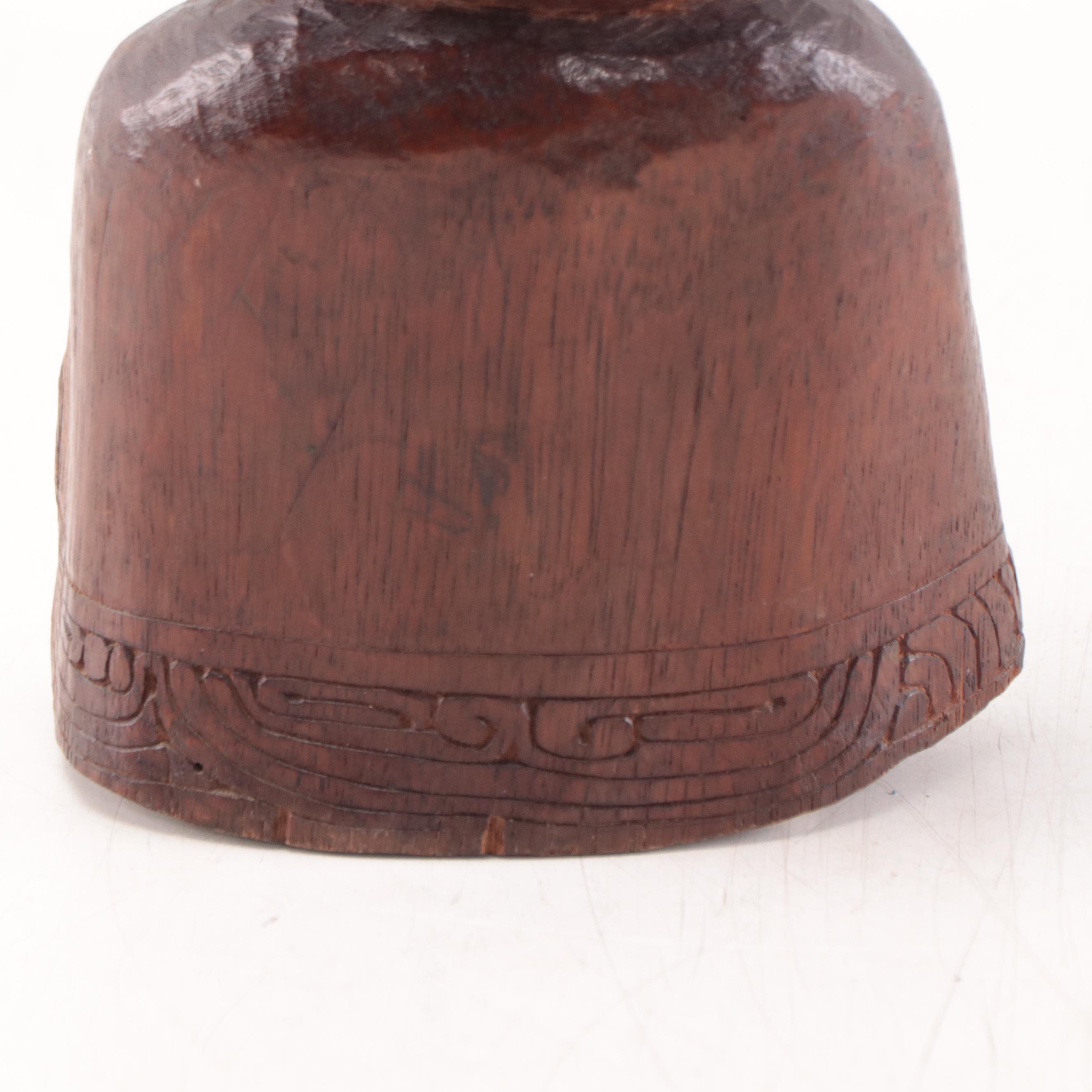 South Pacific Decorative Carved Wood Figure, Circa 1930