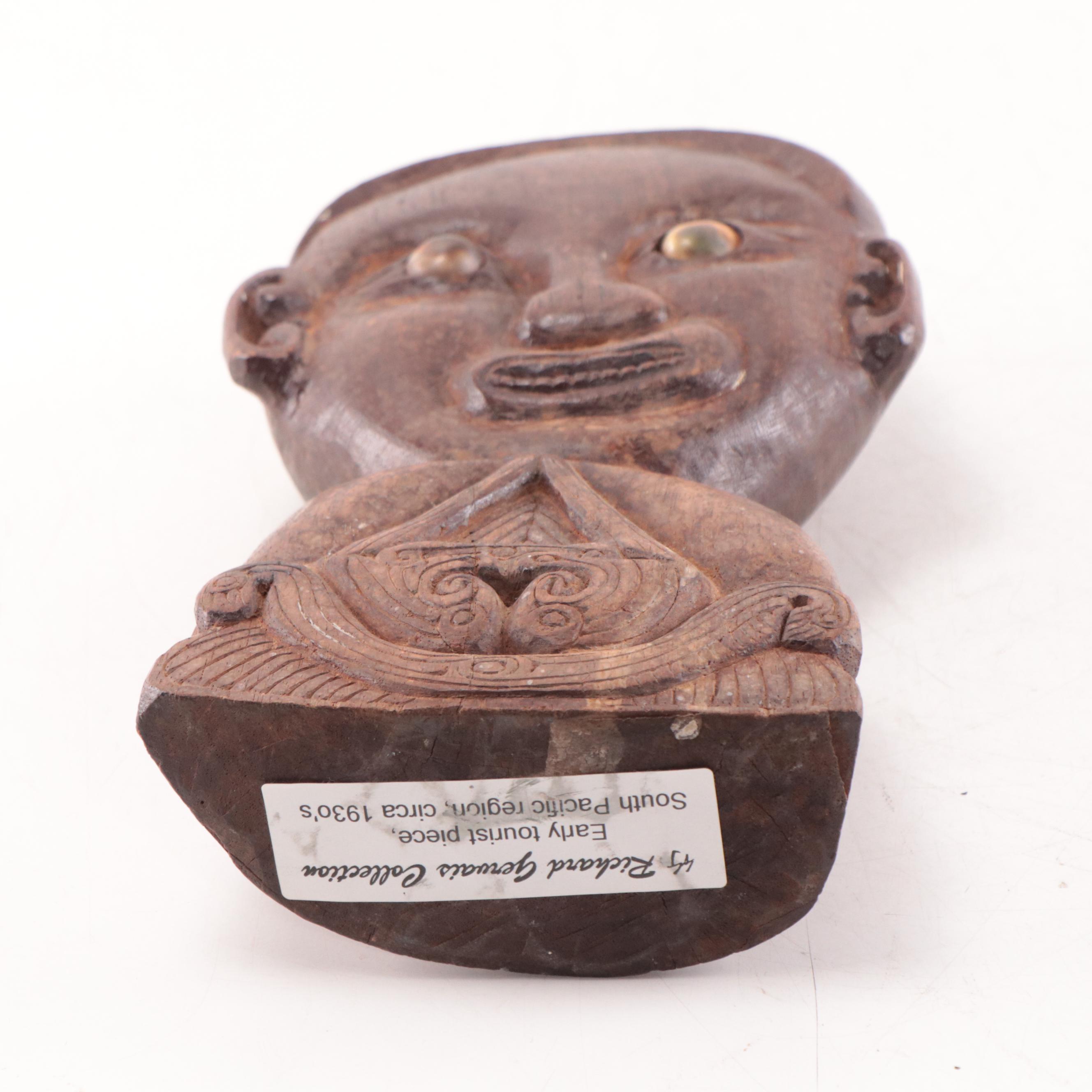 South Pacific Decorative Carved Wood Figure, Circa 1930