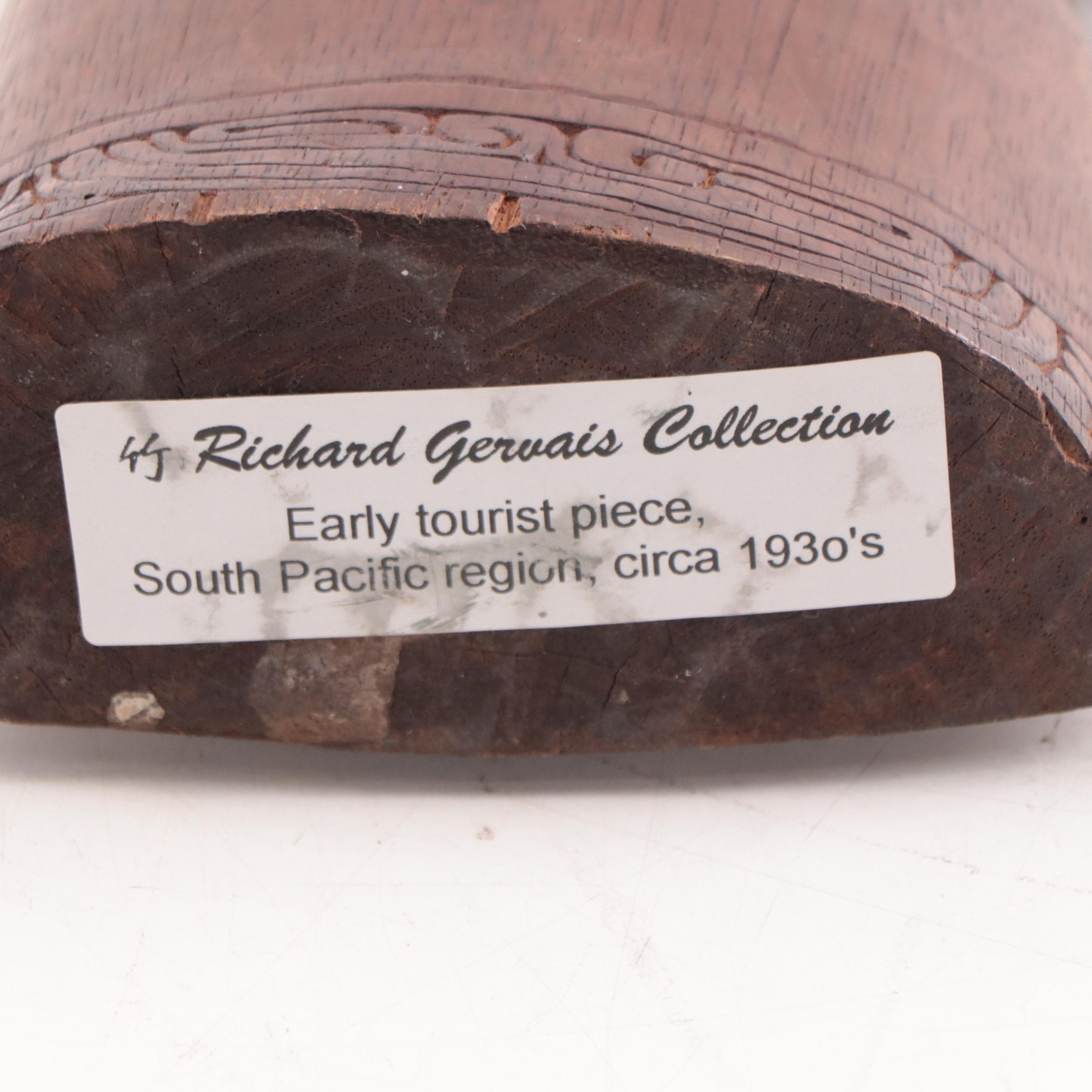 South Pacific Decorative Carved Wood Figure, Circa 1930