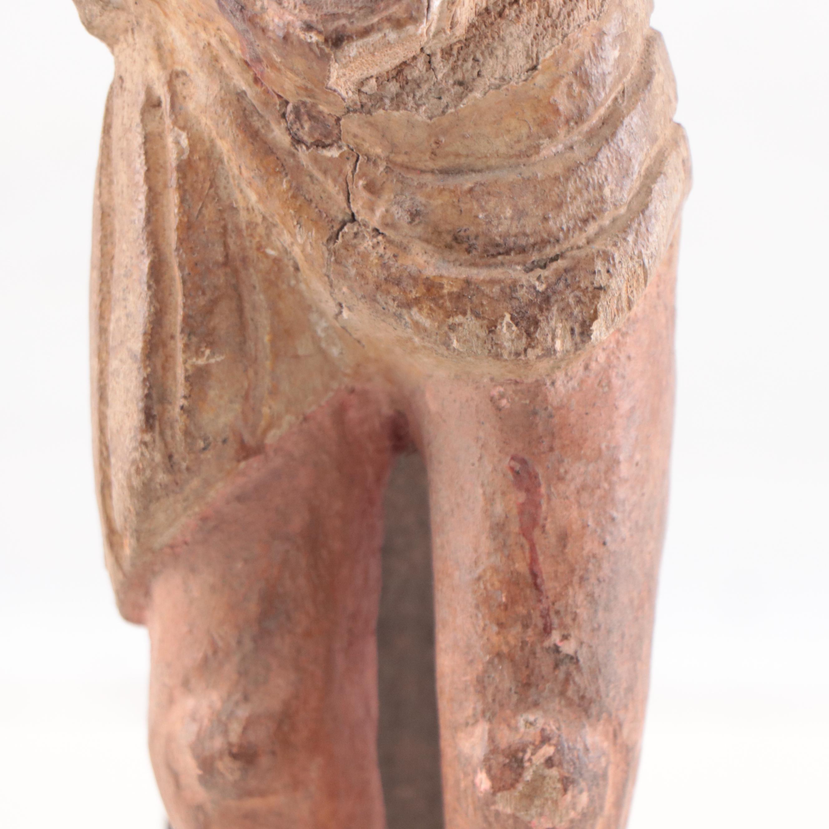 Indian Carved Wooden Crucifix, Early 20th Century