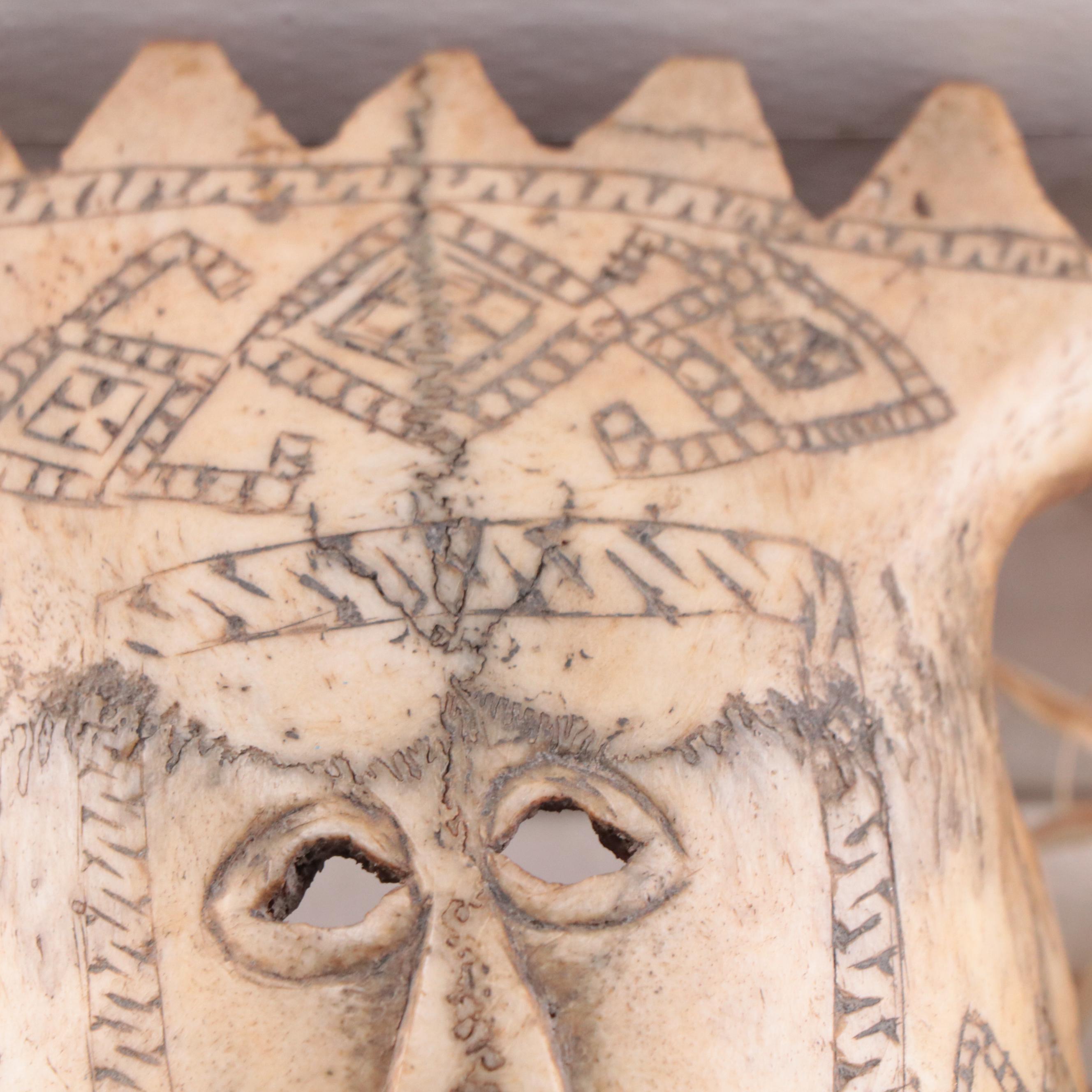 West Timor Incised Skull Mask, Mid-20th Century