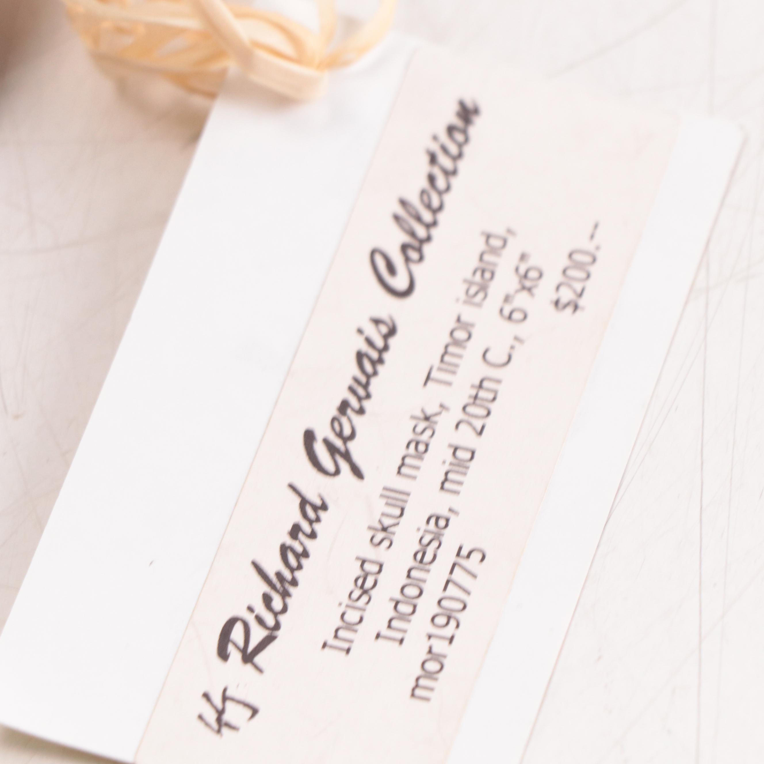 West Timor Incised Skull Mask, Mid-20th Century