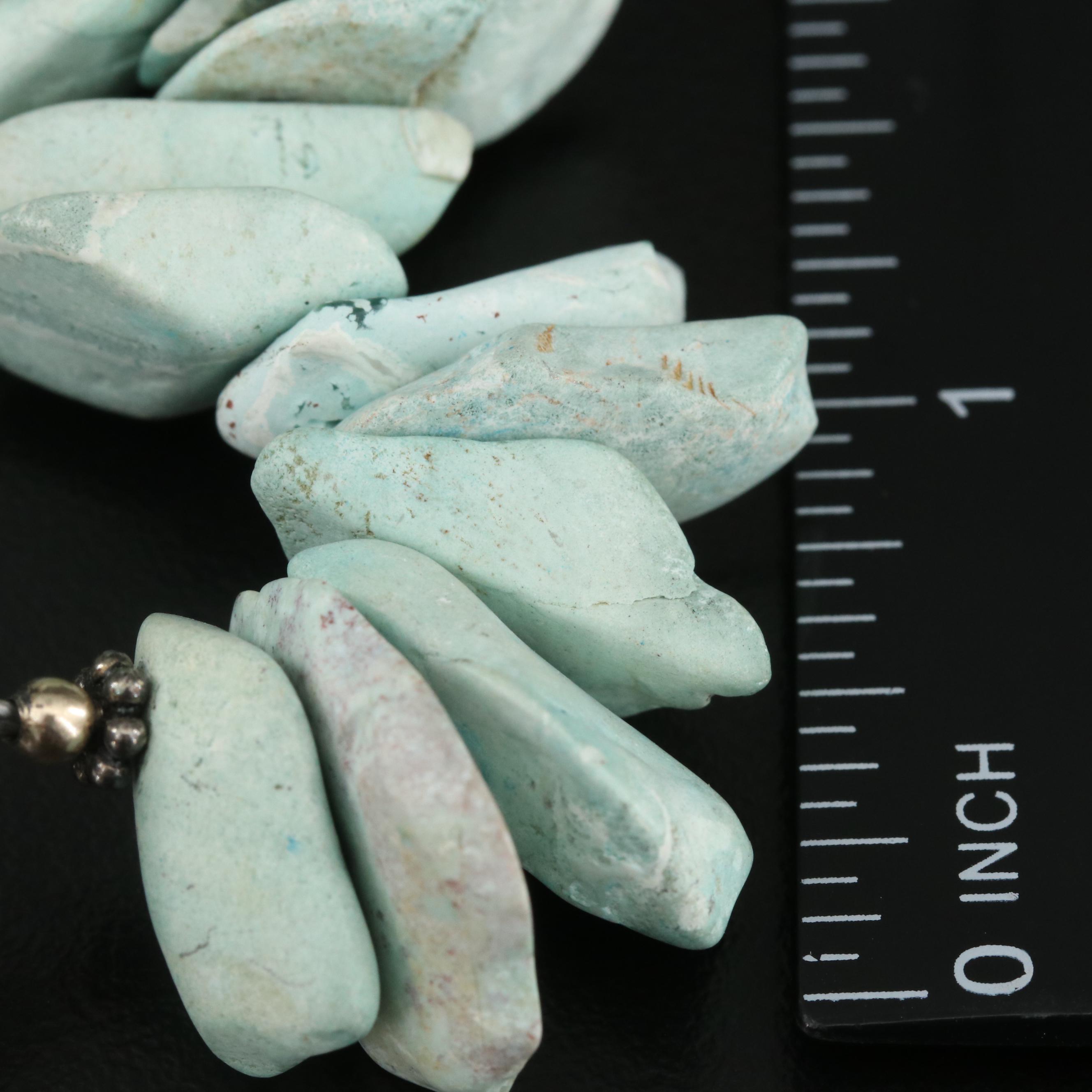 Turquoise Necklace with Sterling Clasp