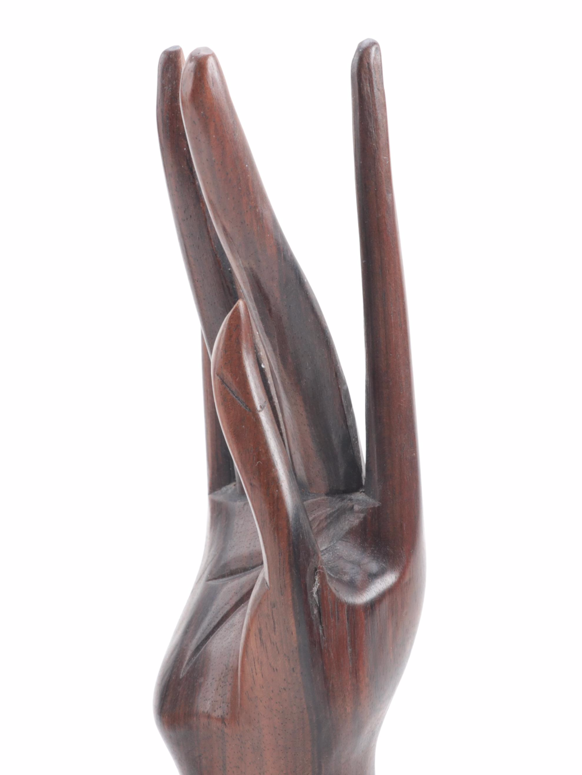 Chinese Faux Cinnabar Ginger Jar with Yixing Vase and Mudra Hand Sculpture