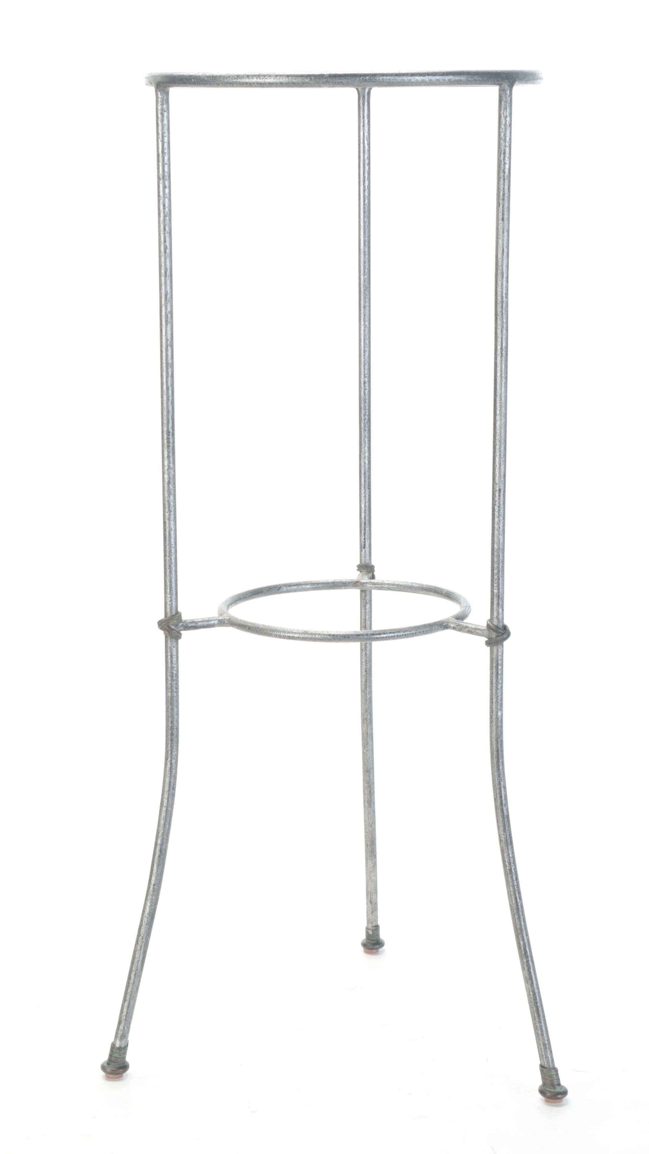 Contemporary Two-Tiered Wire Basket Stand
