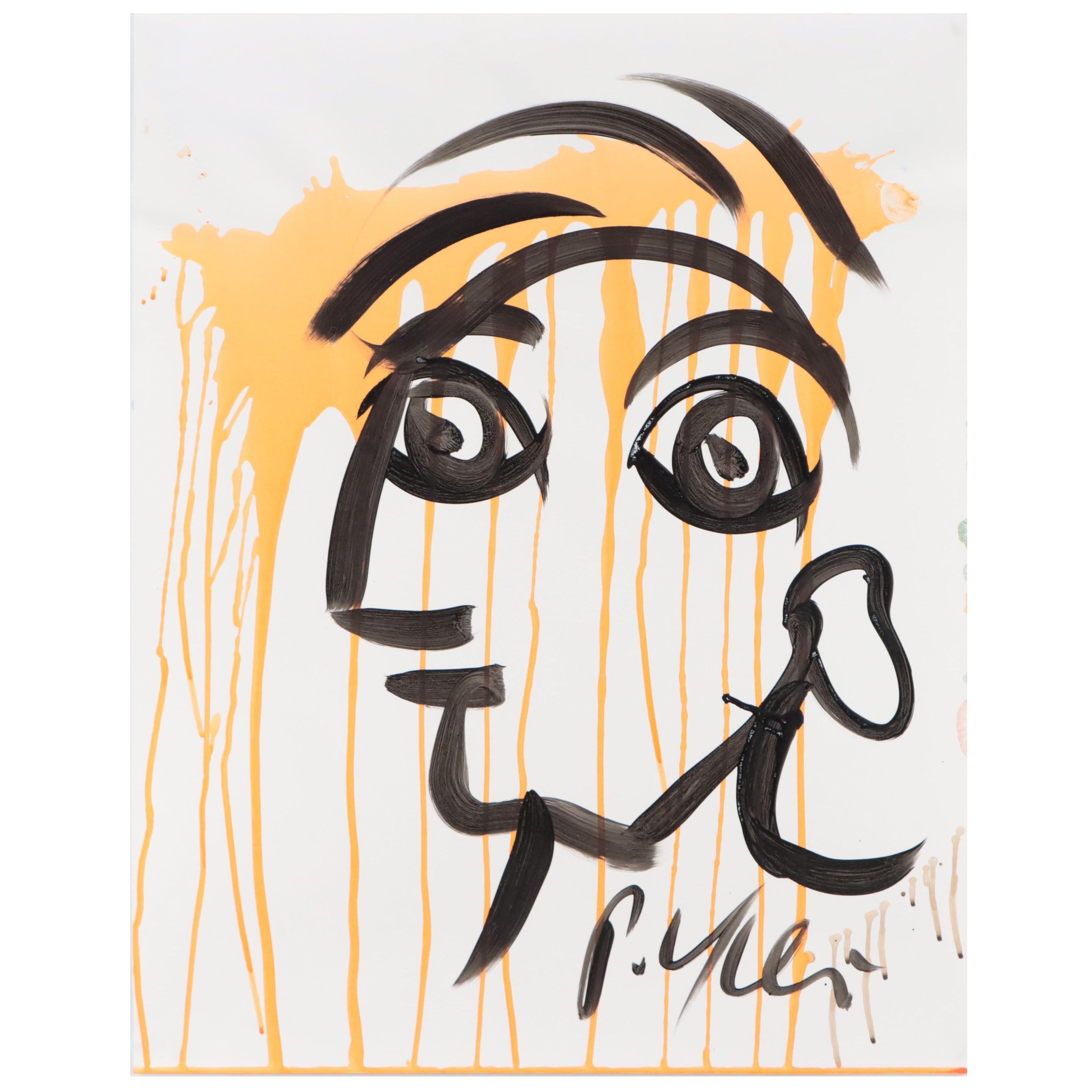 Peter Keil Abstract Portrait Acrylic Painting