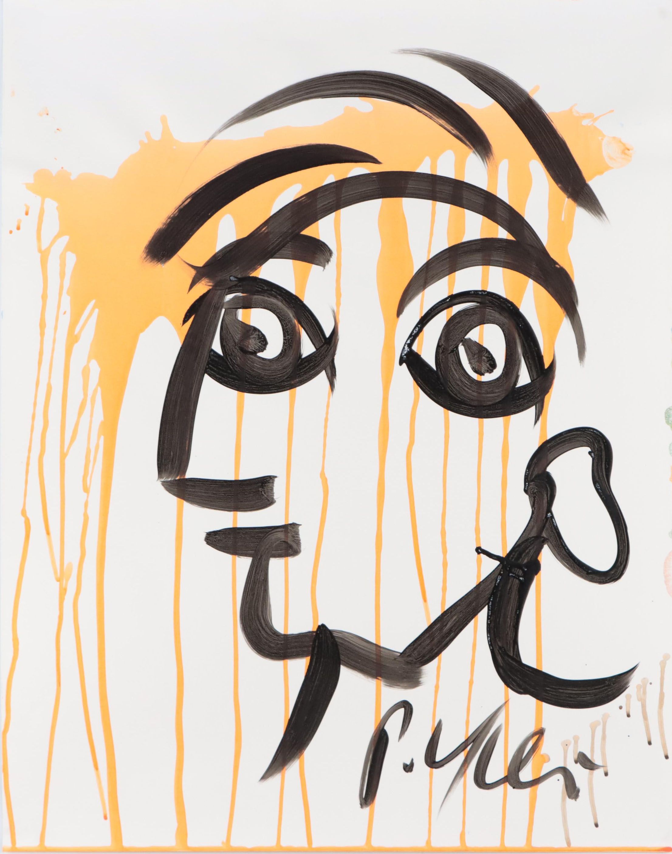 Peter Keil Abstract Portrait Acrylic Painting