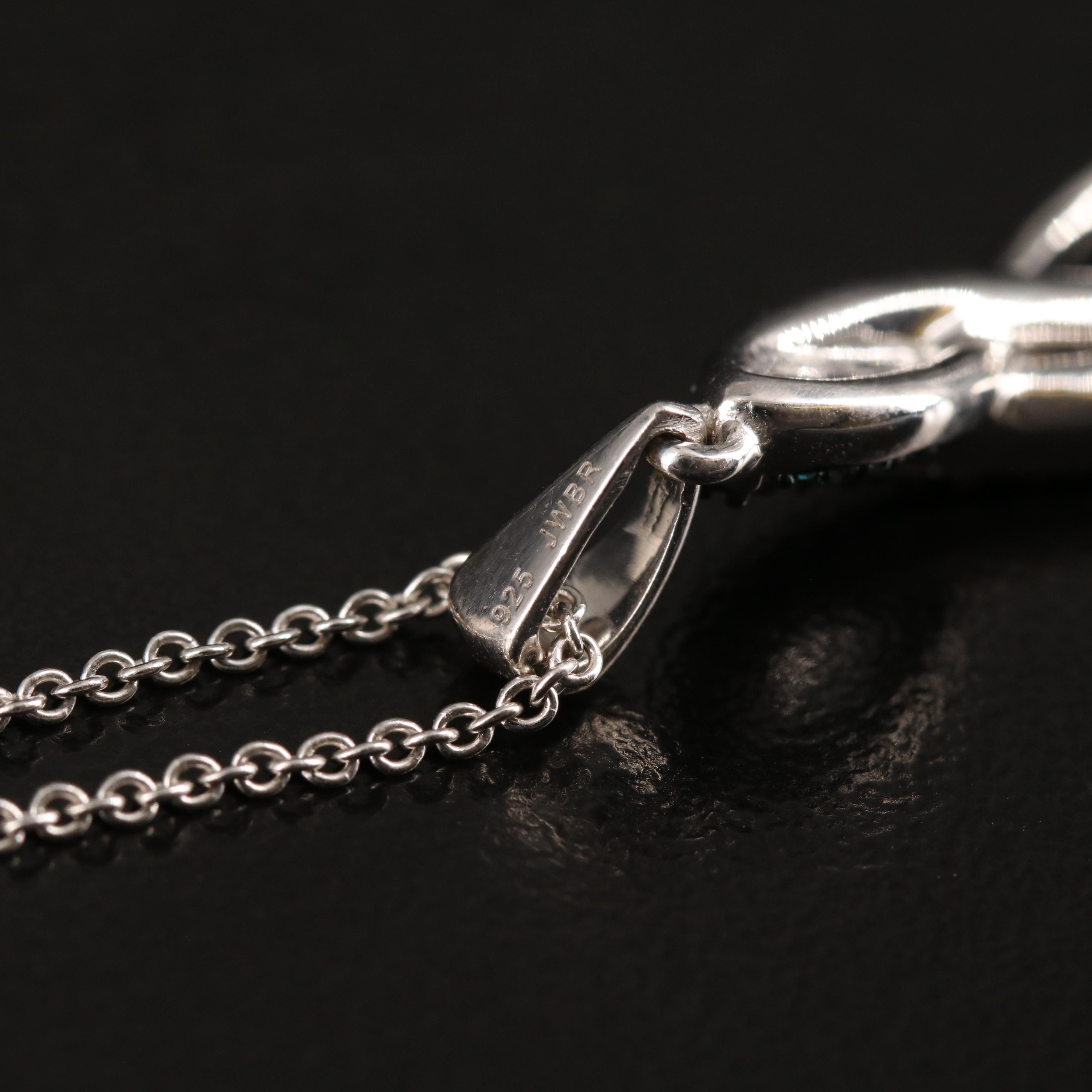 Sterling Diamond Pendant Necklace