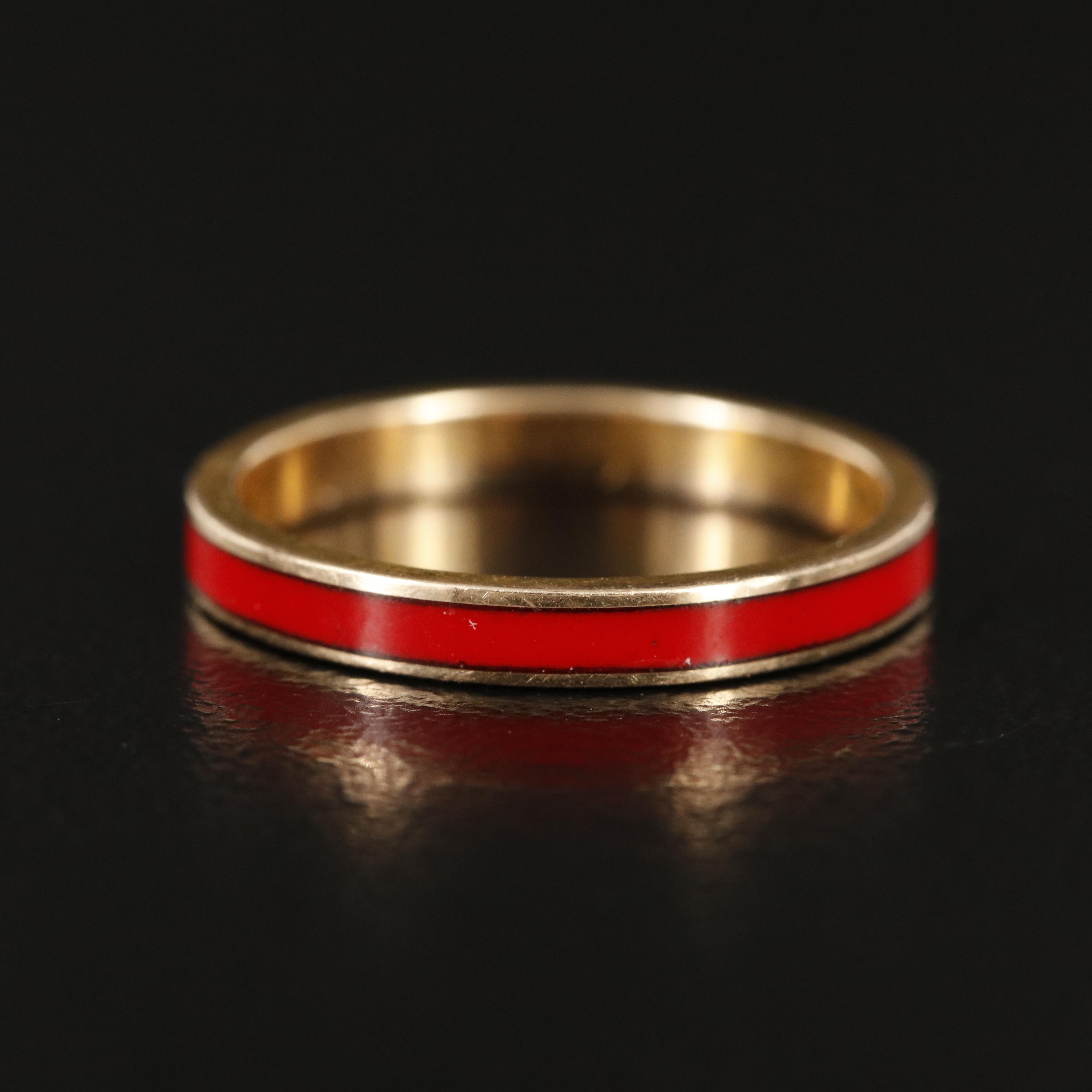 14K Enamel Band