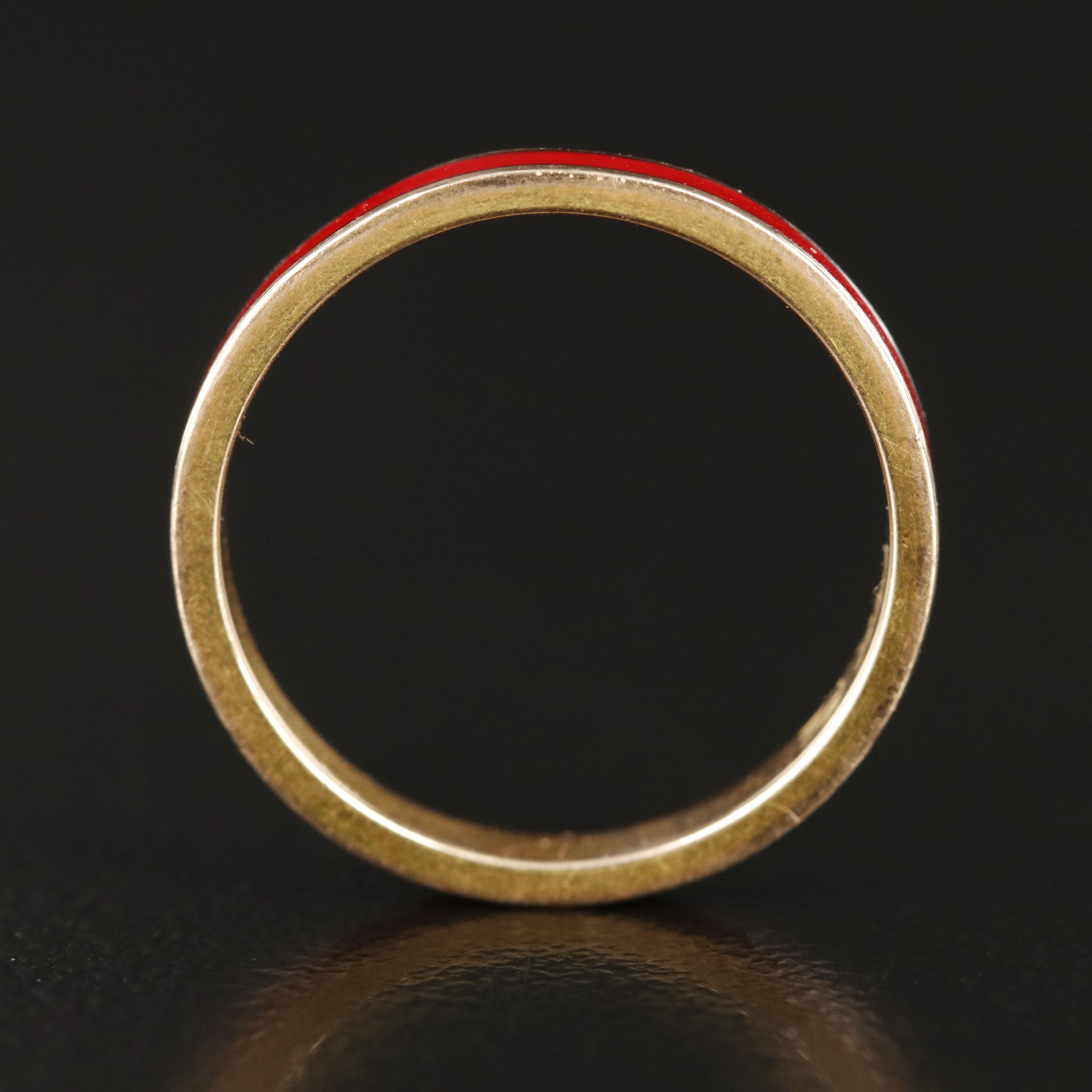 14K Enamel Band