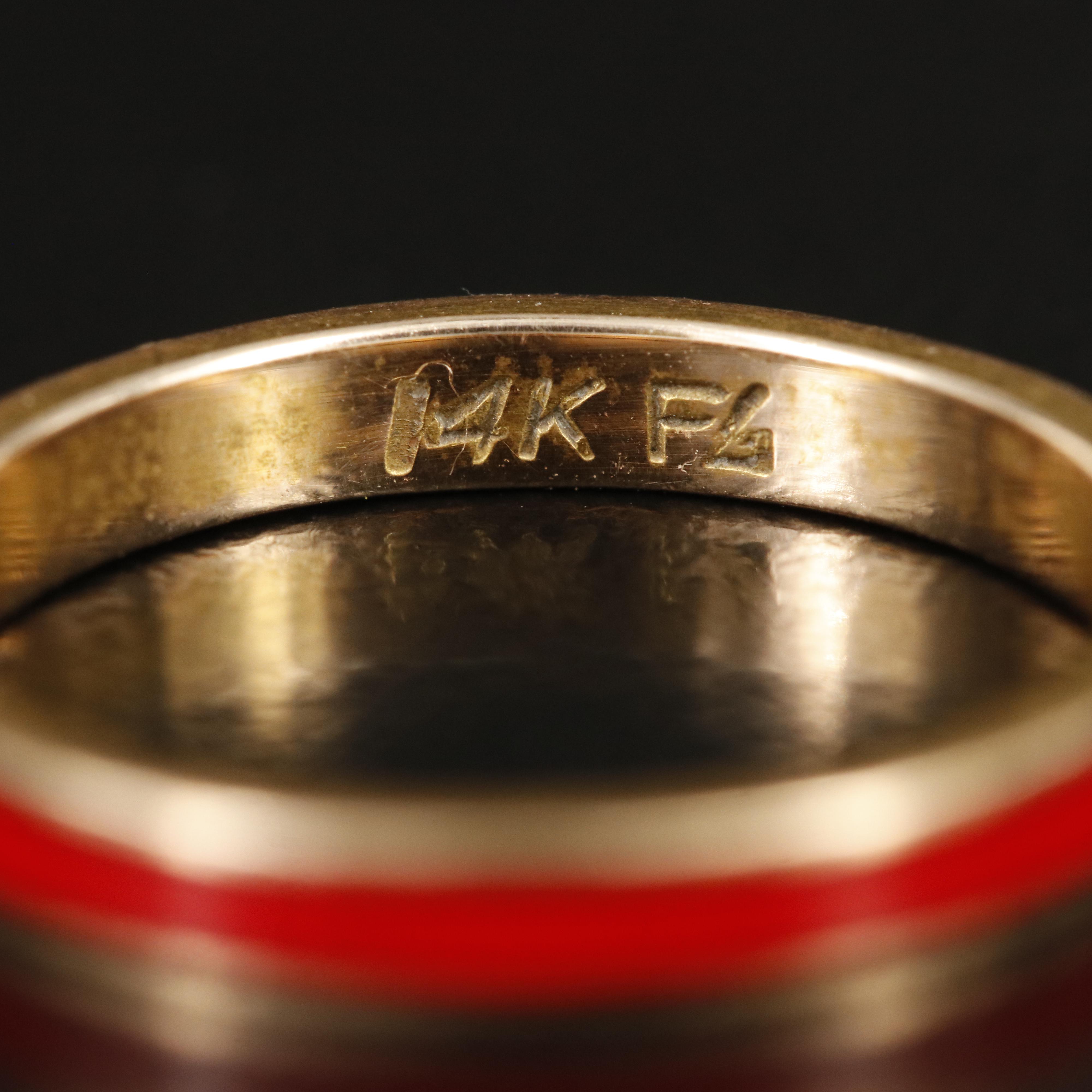 14K Enamel Band