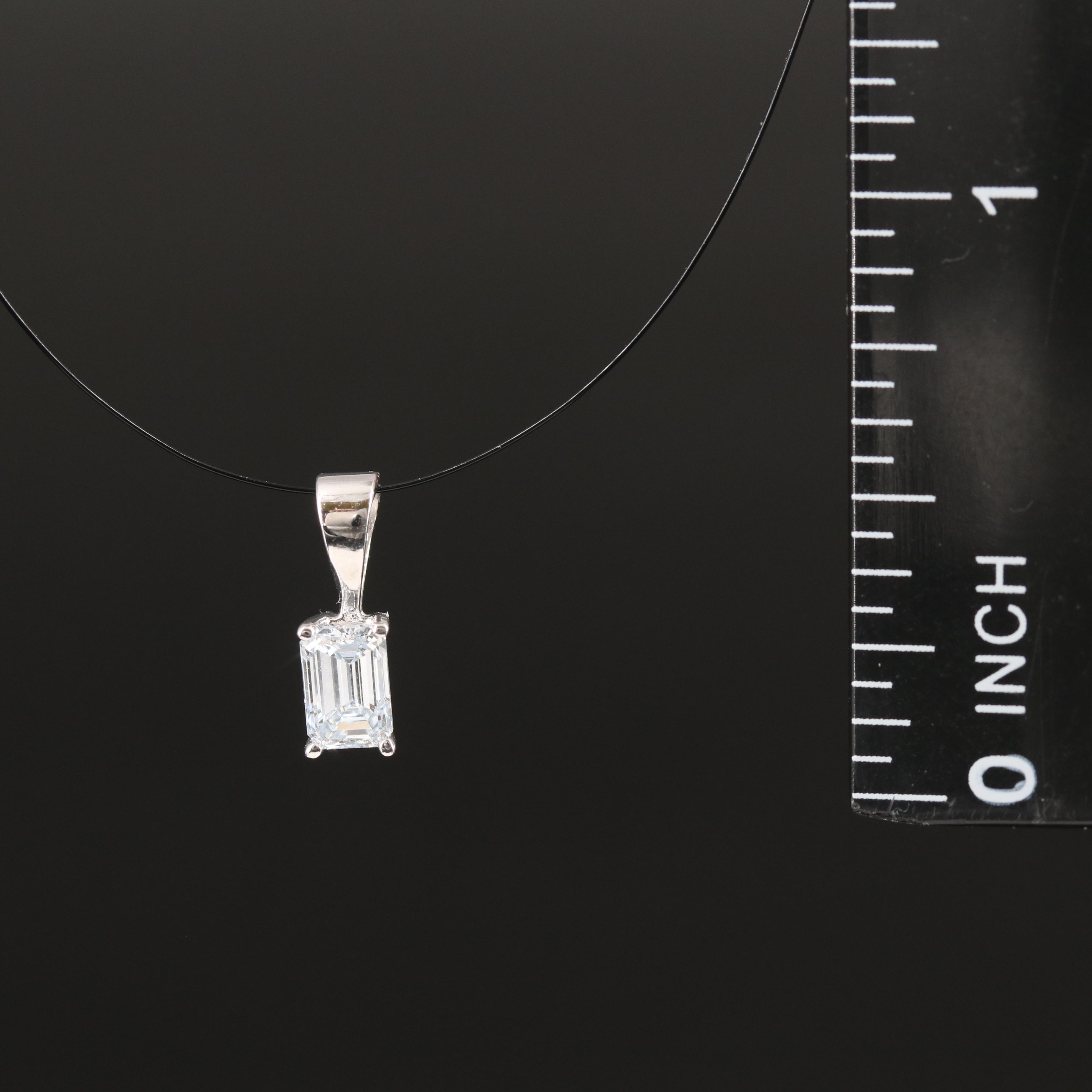 14K 0.46 CT Lab Grown Diamond Solitaire Pendant