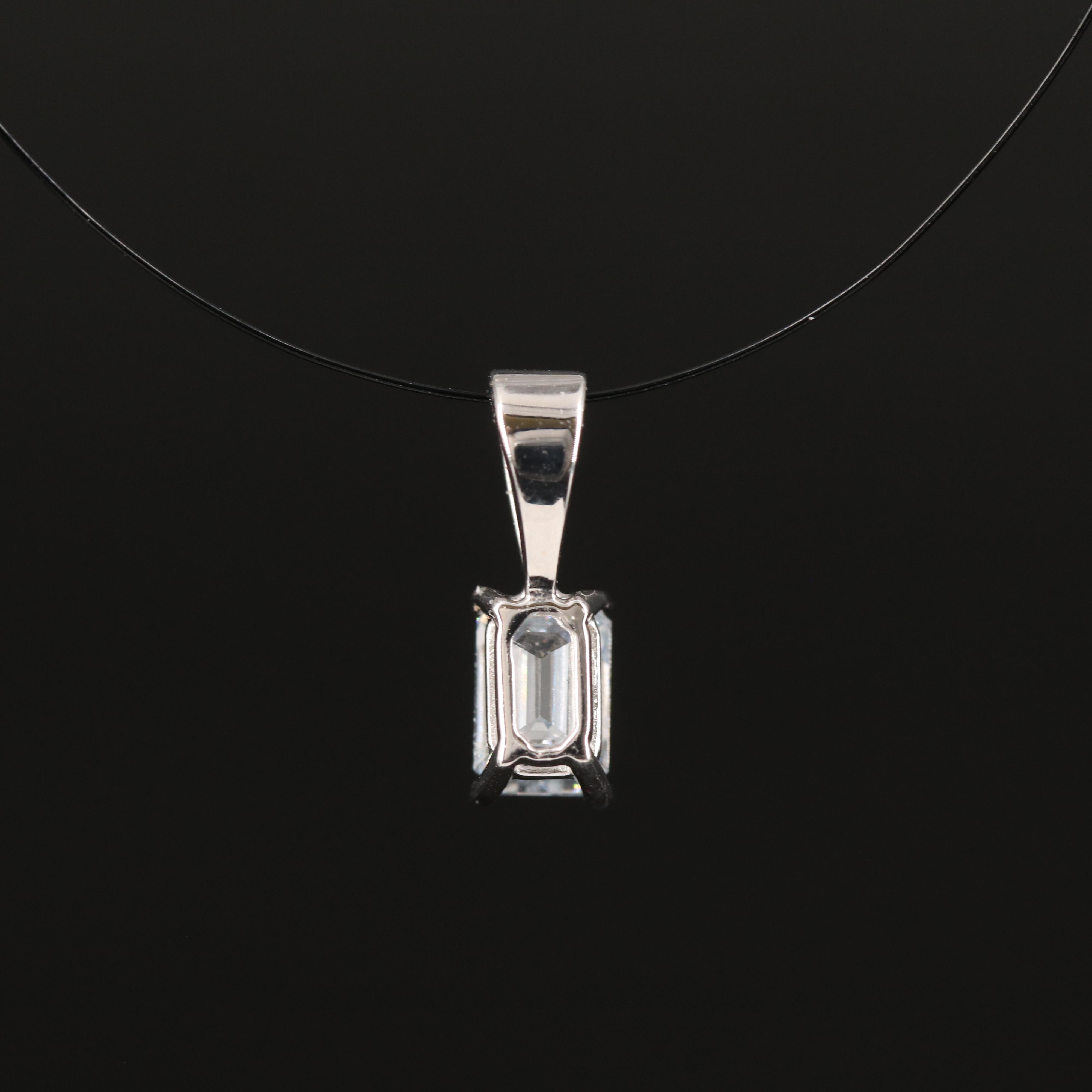 14K 0.46 CT Lab Grown Diamond Solitaire Pendant