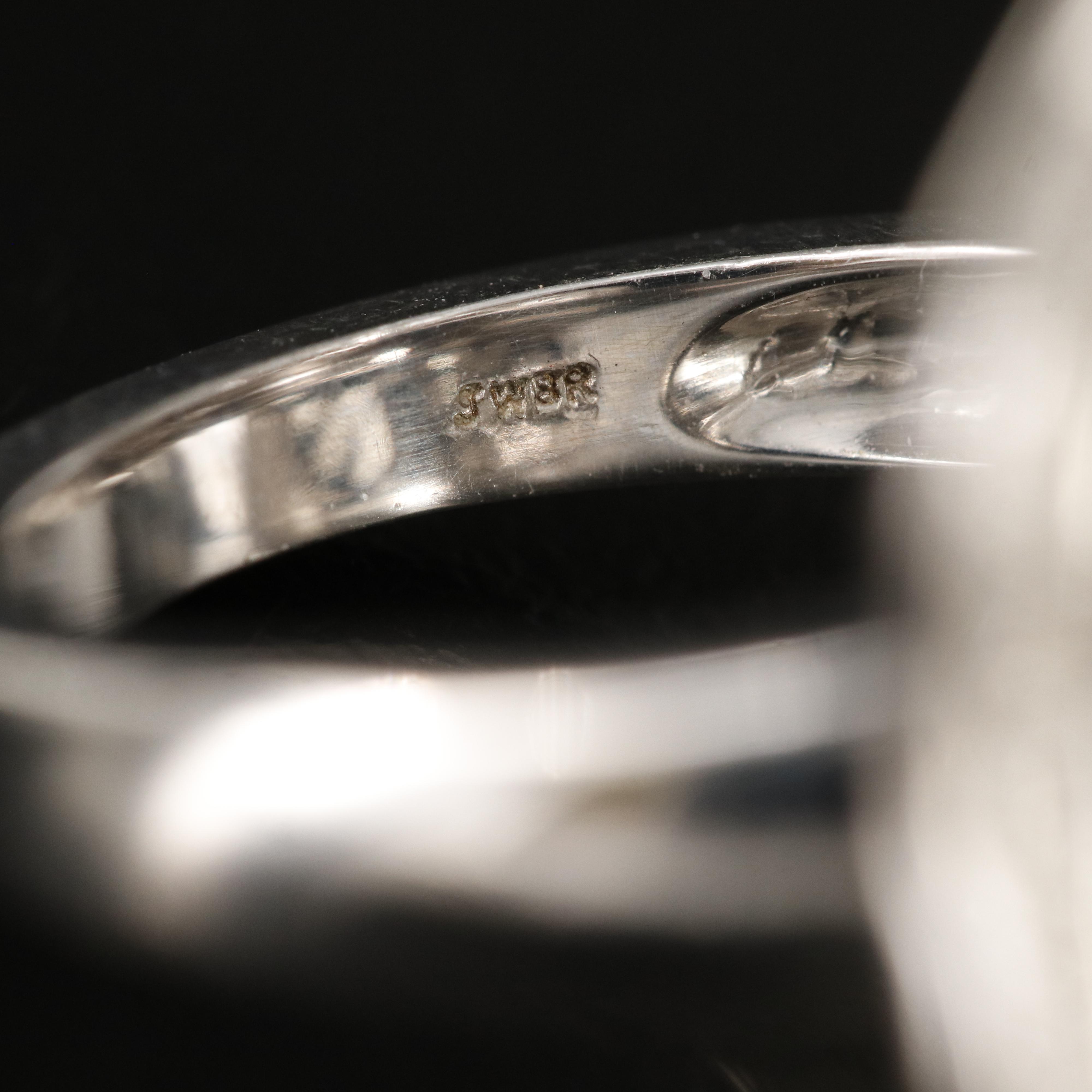 Sterling Diamond Flower Ring