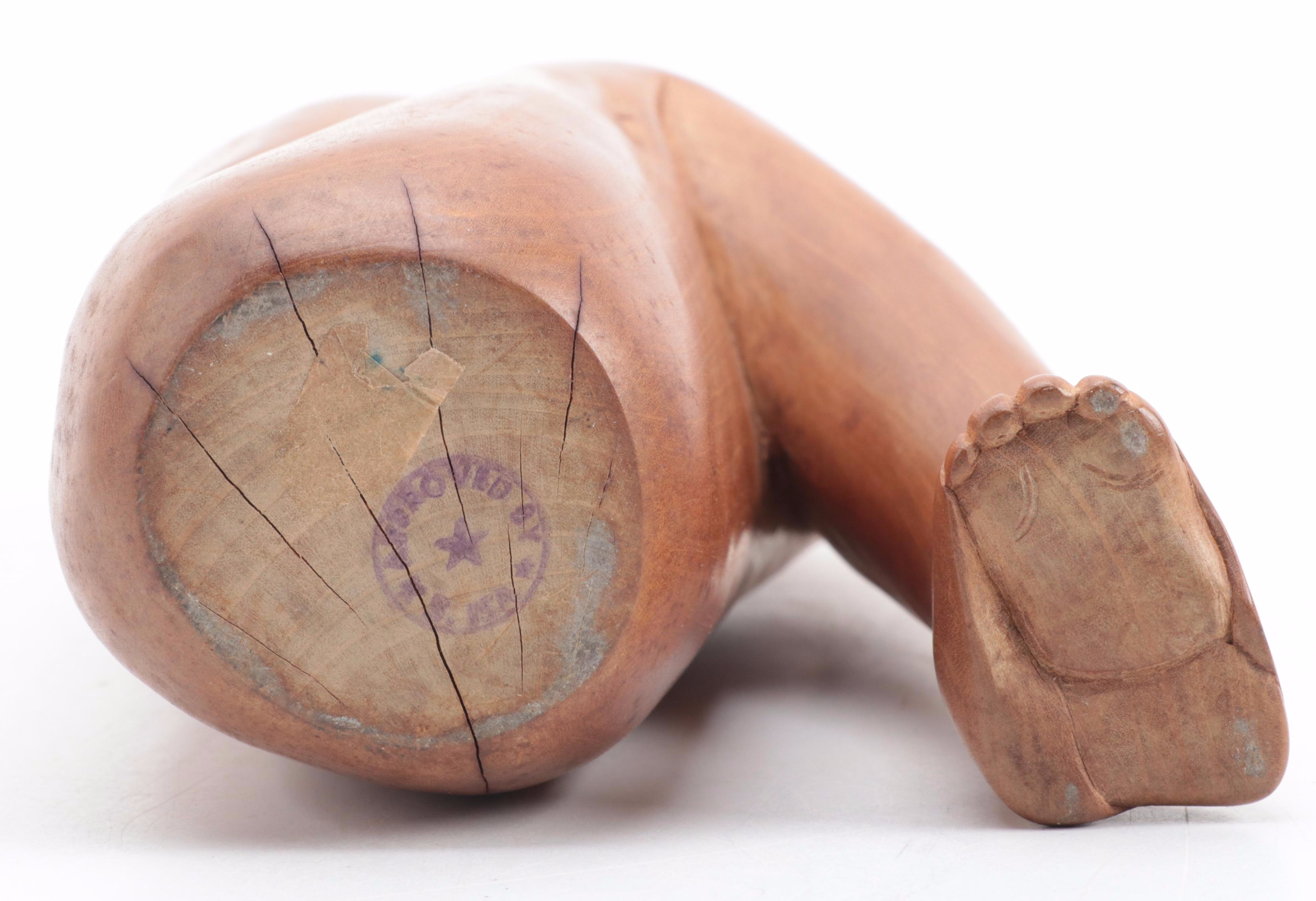 Abstract Wooden Sculpture of a Woman