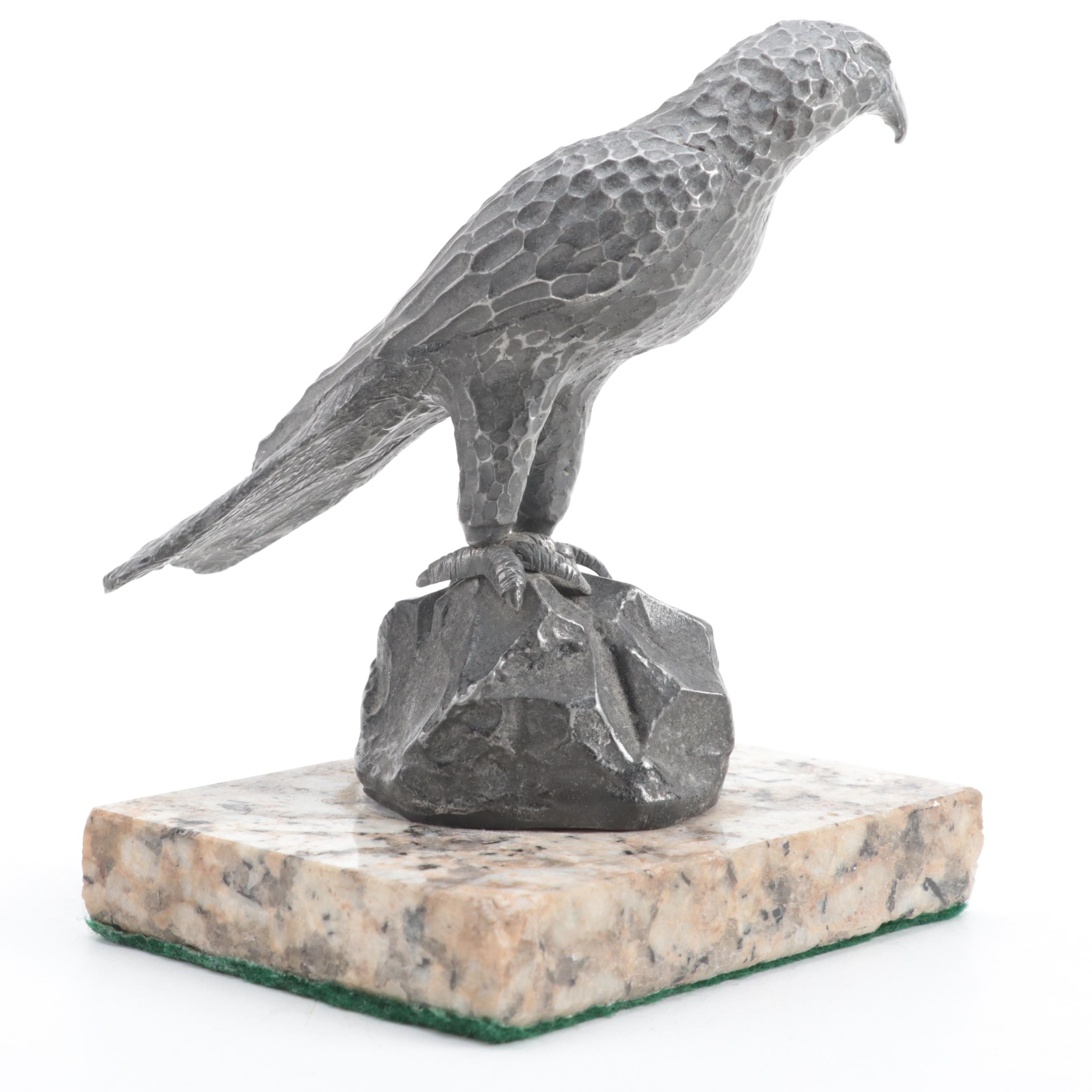 Spelter Sculpture of a Bird of Prey