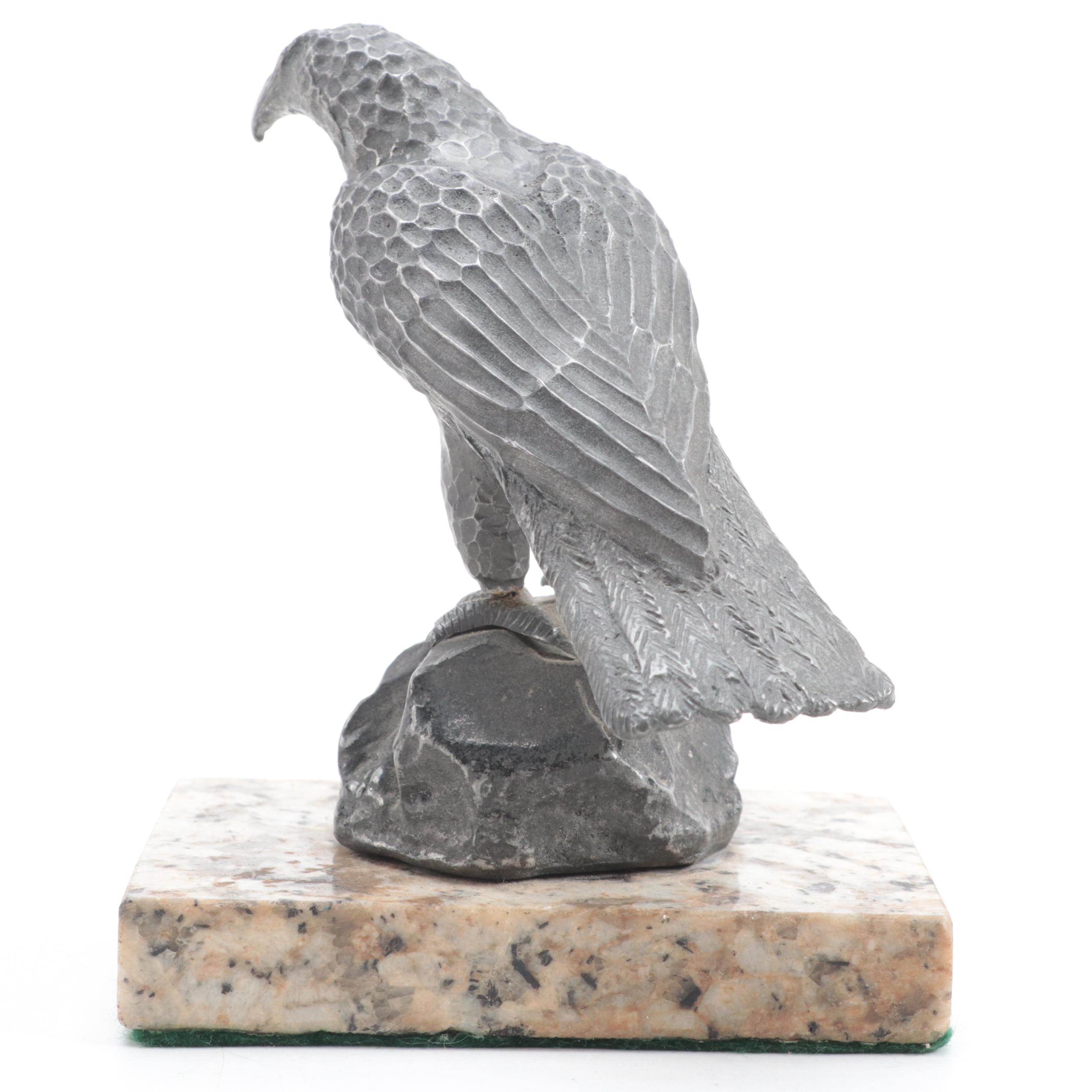 Spelter Sculpture of a Bird of Prey