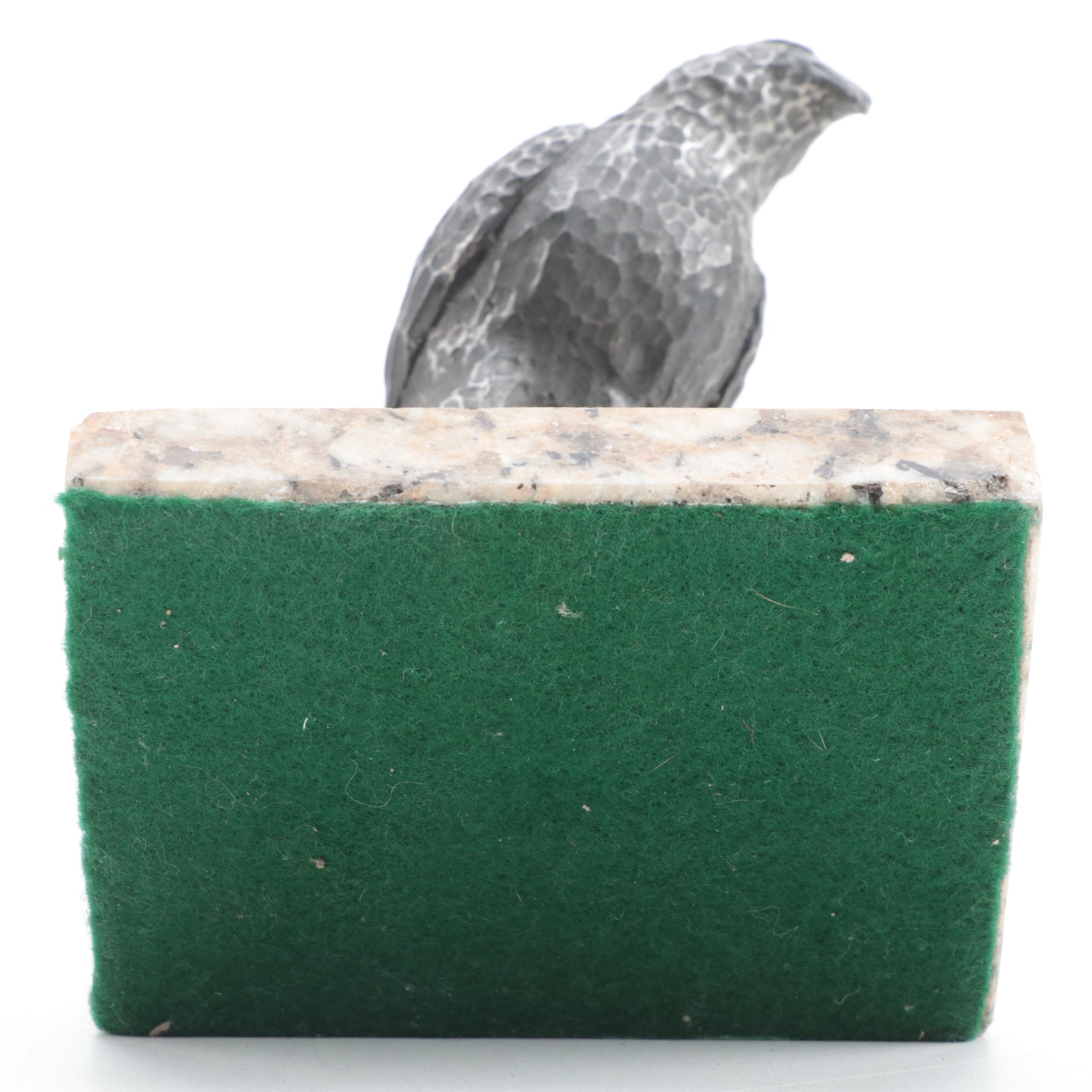 Spelter Sculpture of a Bird of Prey