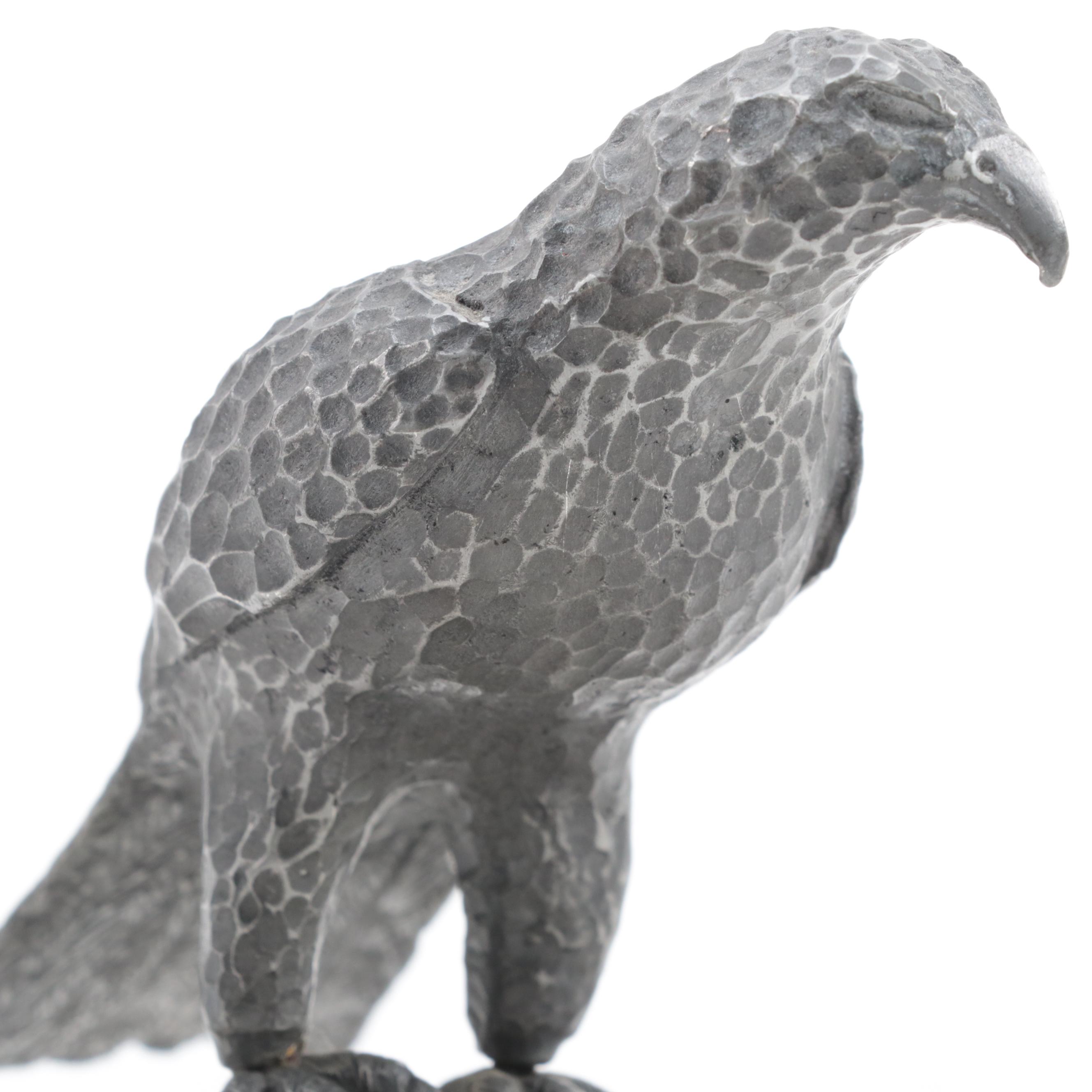 Spelter Sculpture of a Bird of Prey