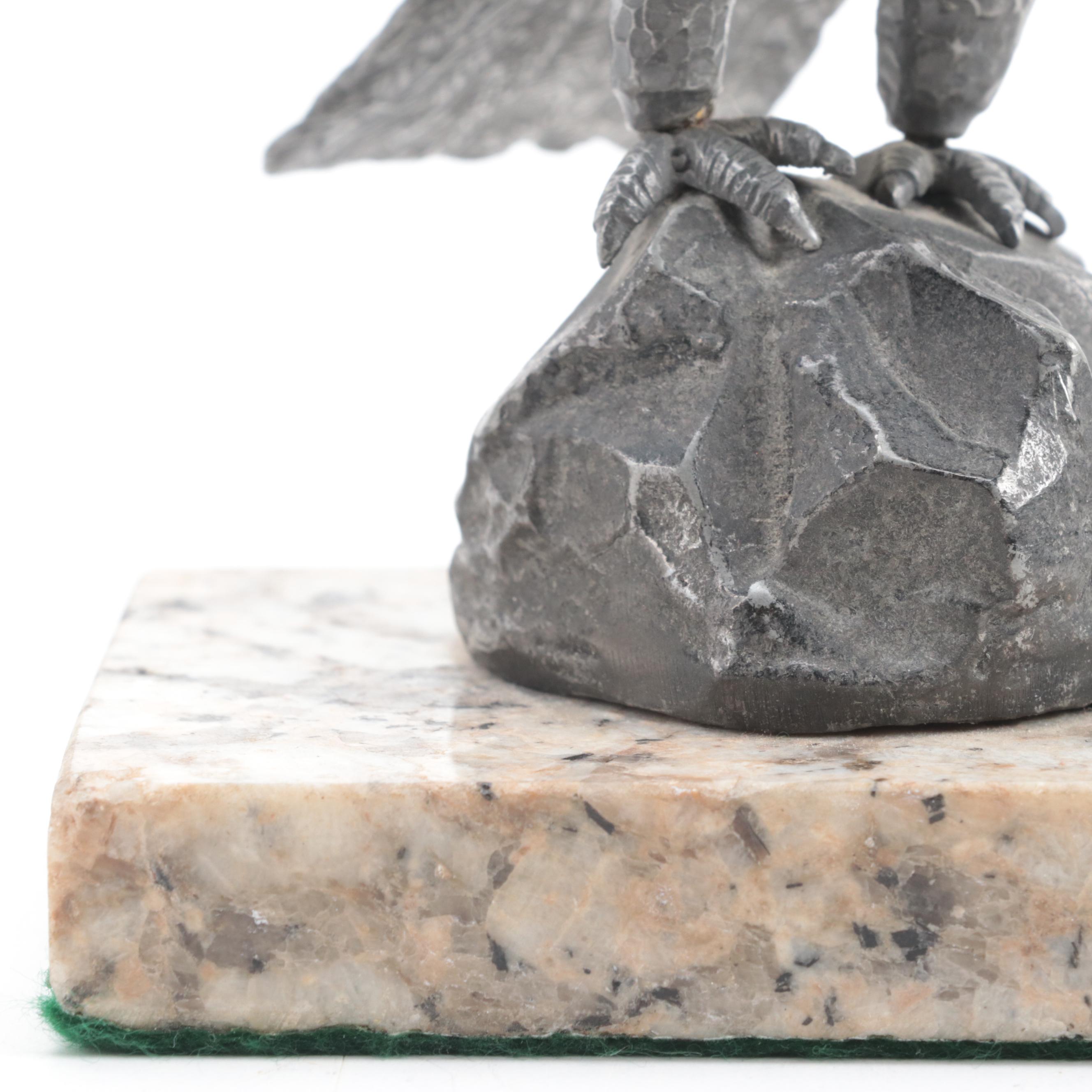 Spelter Sculpture of a Bird of Prey