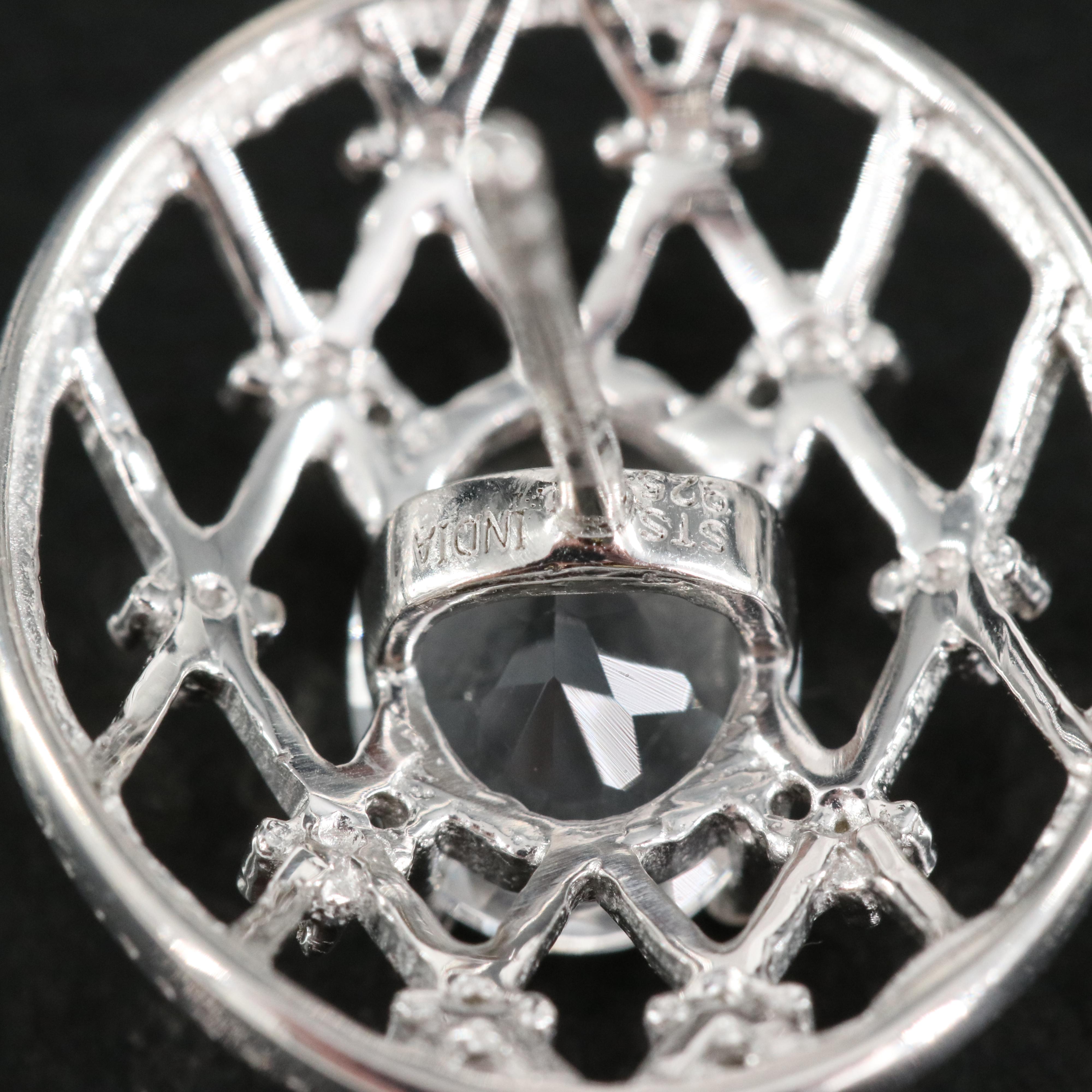 Sterling Petalite Latticework Earrings