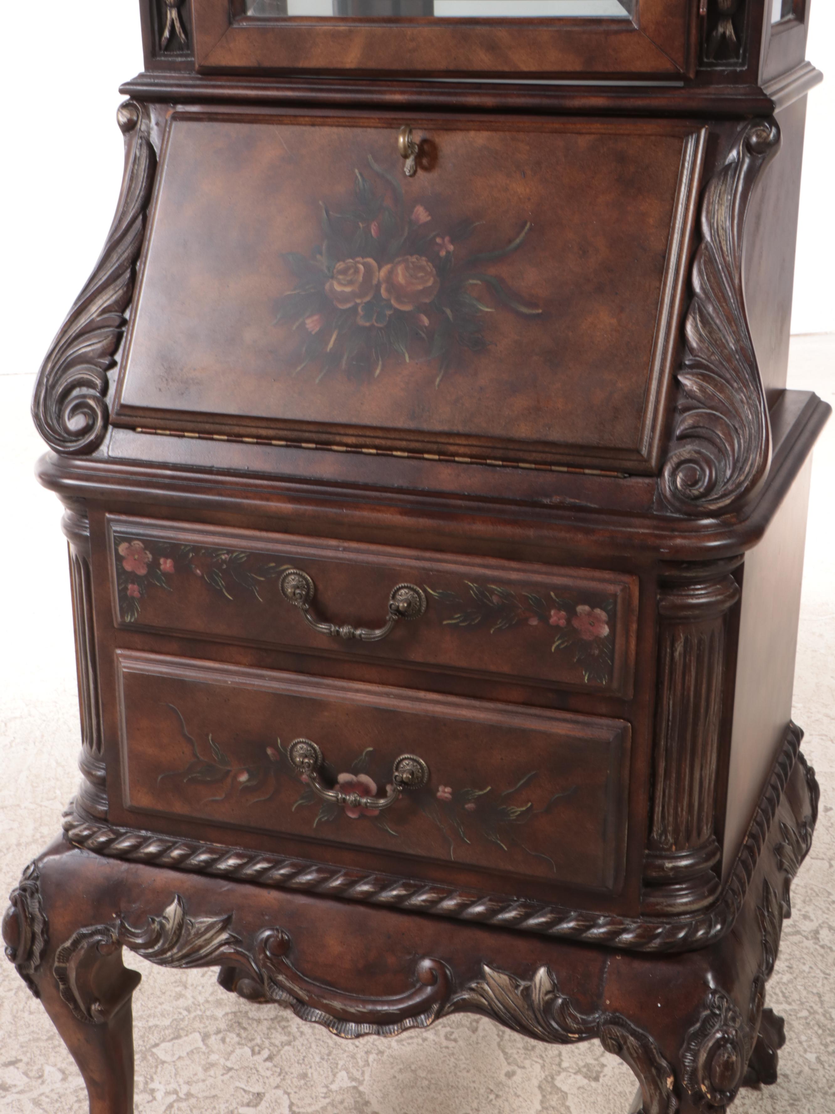 Venetian Rococo Style Painted and Parcel-Gilt Bureau Cabinet