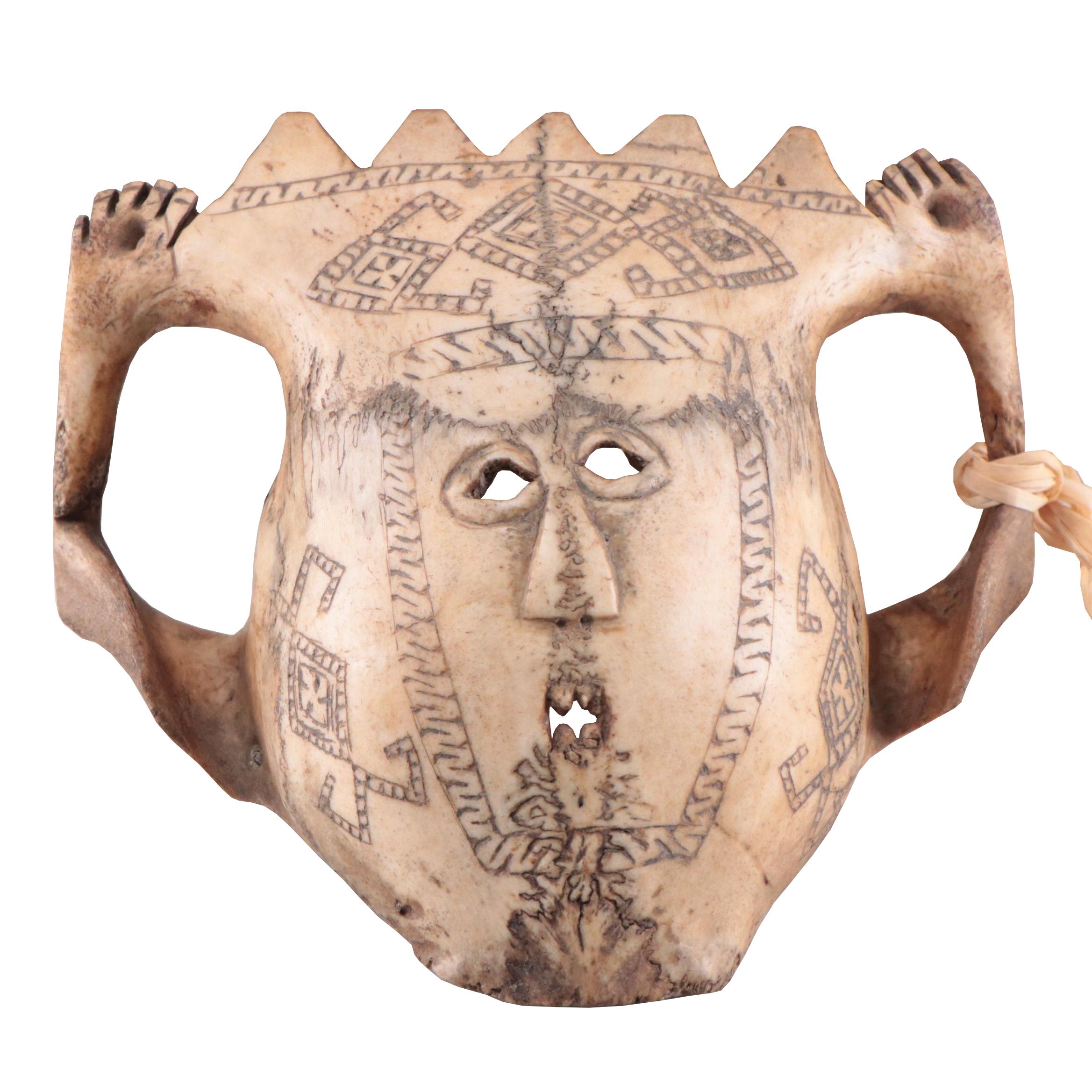 West Timor Incised Skull Mask, Mid-20th Century