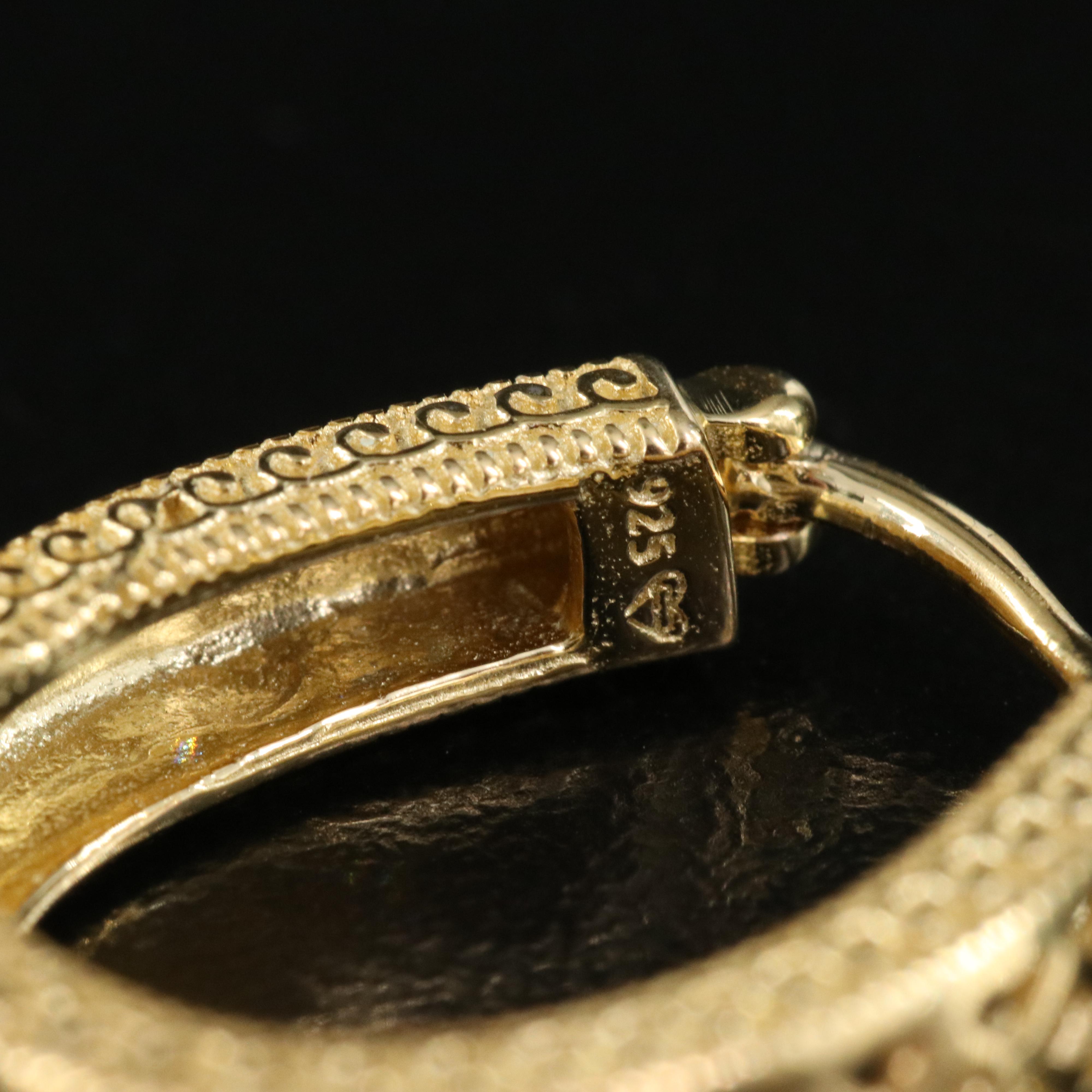 Sterling Diamond Hoop Earrings