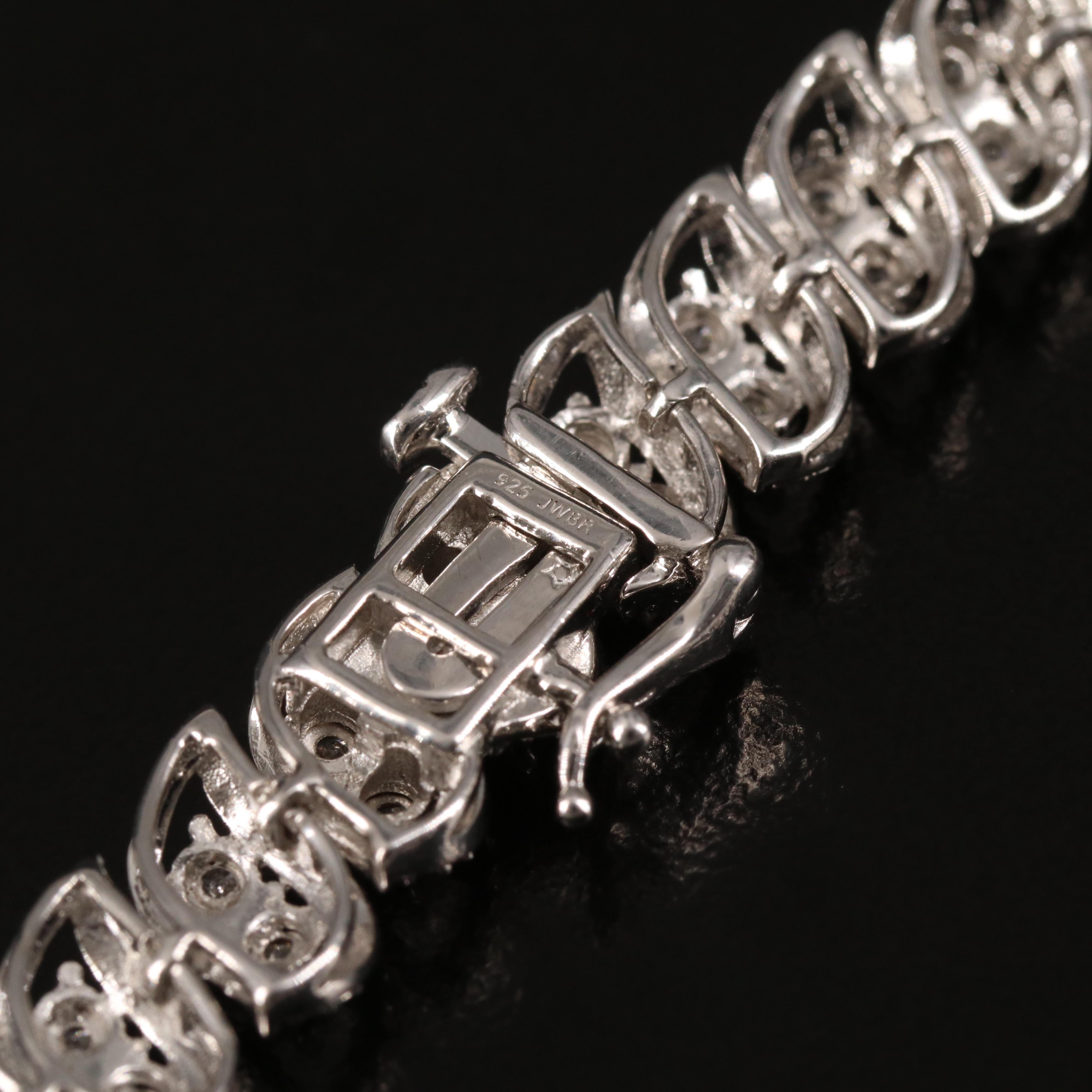 Sterling 1.02 CTW Diamond Bracelet