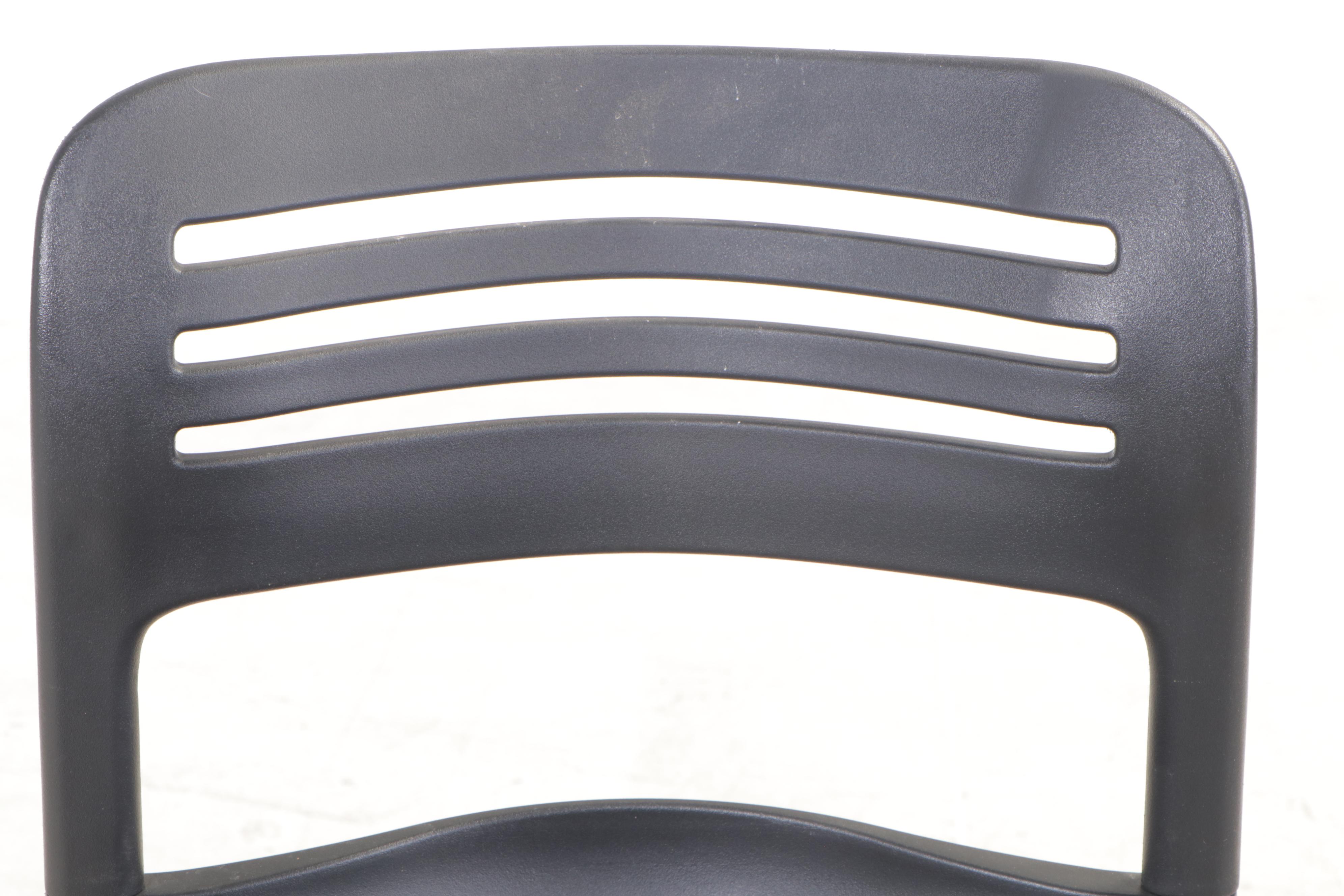 Six Alera Steel and Polypropylene Stacking Counter Stools