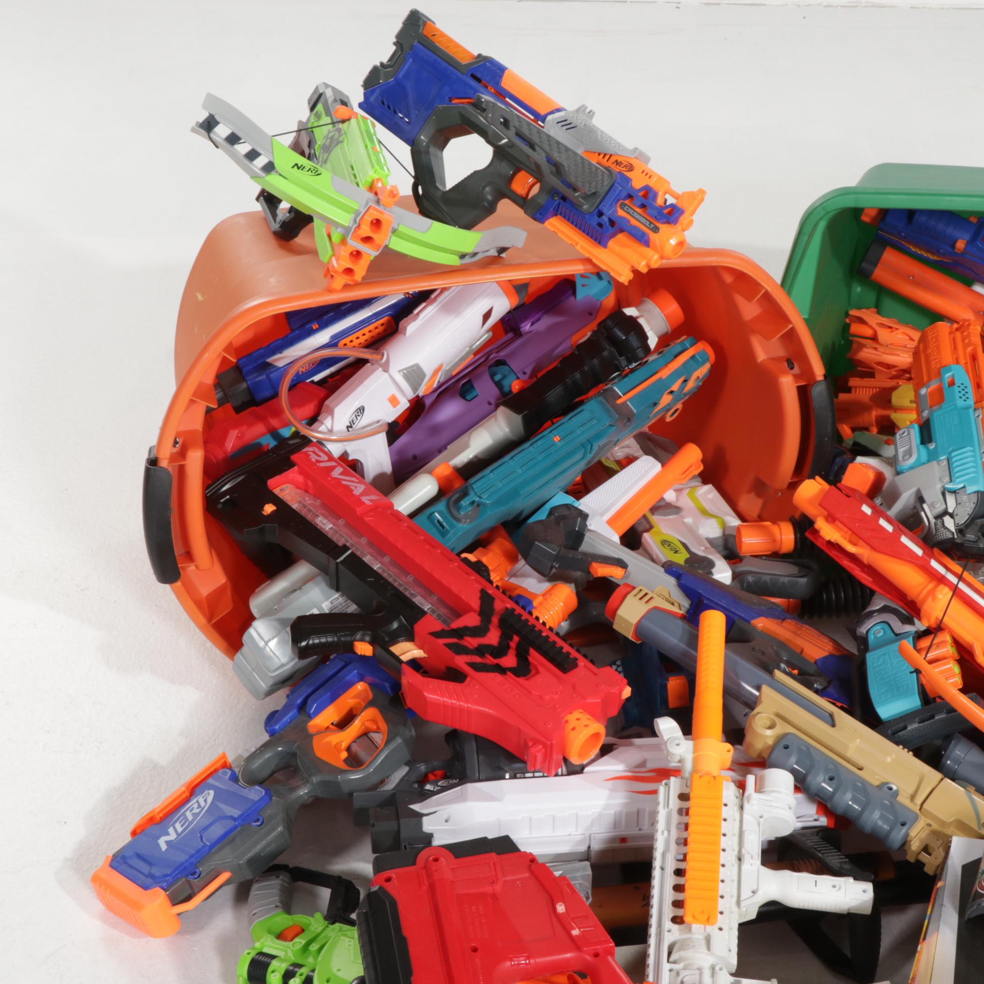 Nerf Guns, Darts, and Other Toy Guns Featuring Crosman "760 Pumpmaster"