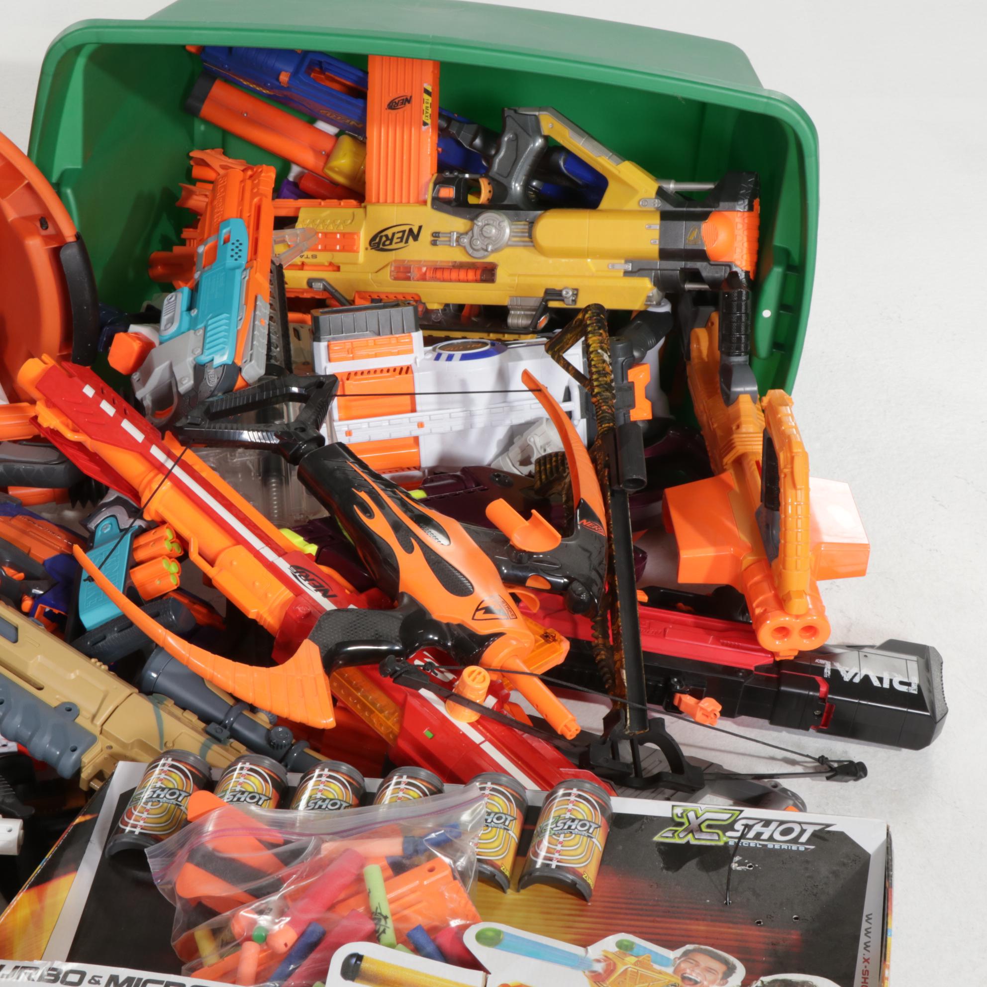 Nerf Guns, Darts, and Other Toy Guns Featuring Crosman "760 Pumpmaster"
