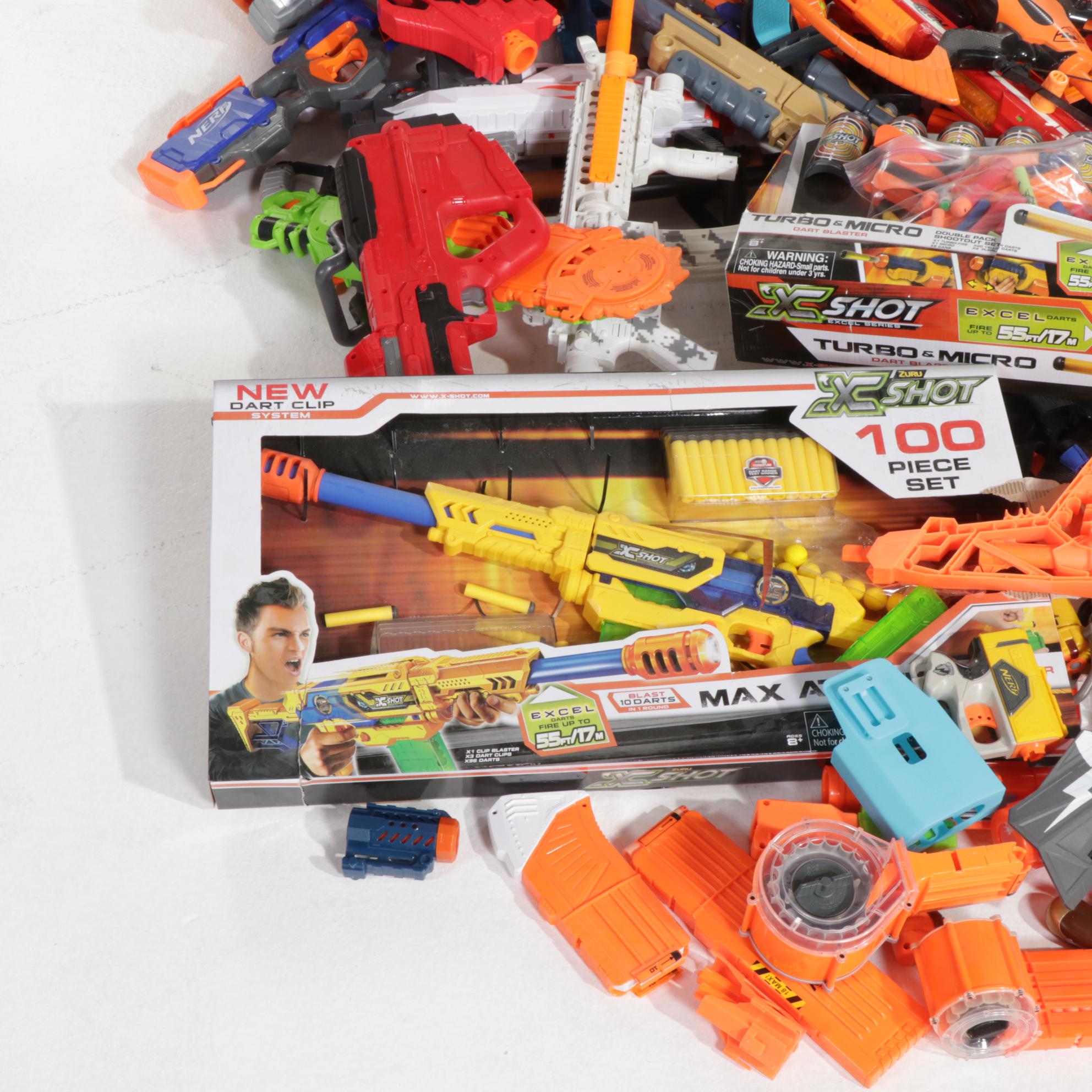 Nerf Guns, Darts, and Other Toy Guns Featuring Crosman "760 Pumpmaster"