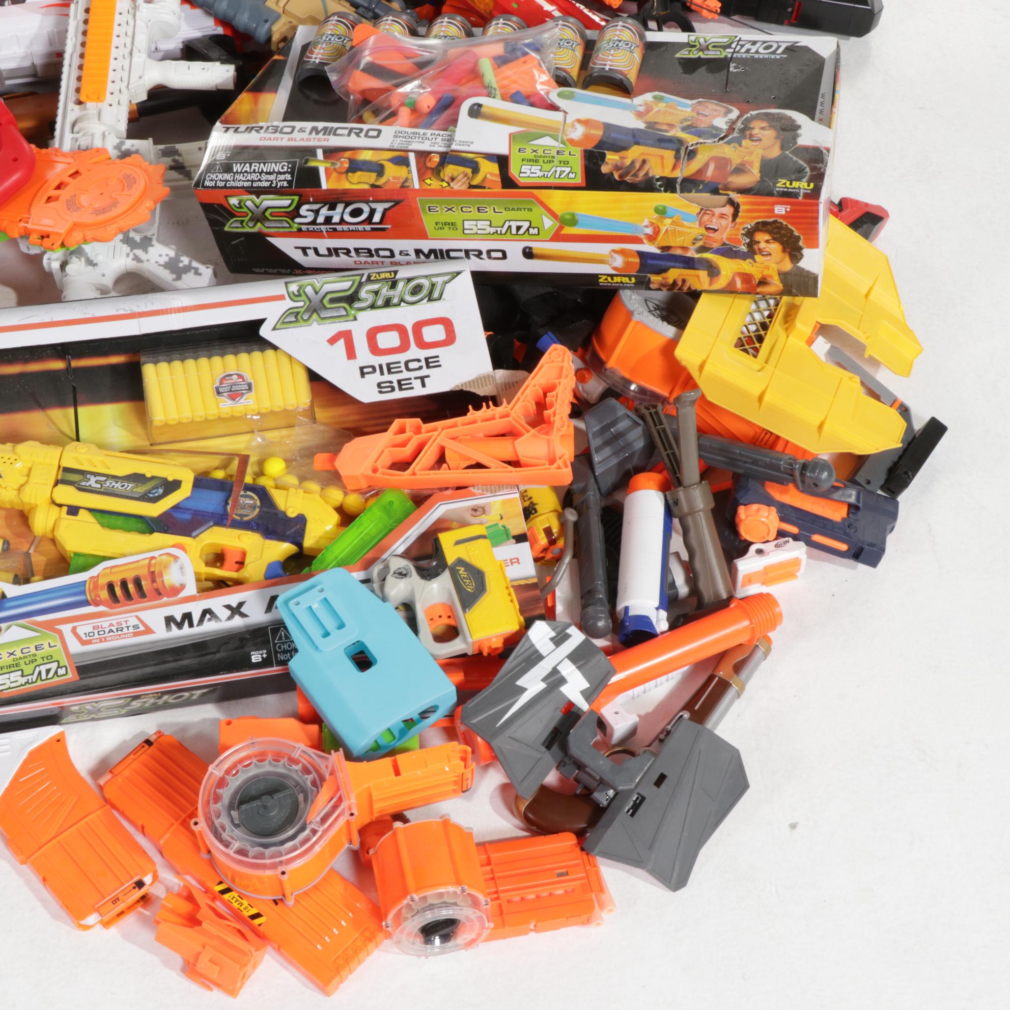 Nerf Guns, Darts, and Other Toy Guns Featuring Crosman "760 Pumpmaster"