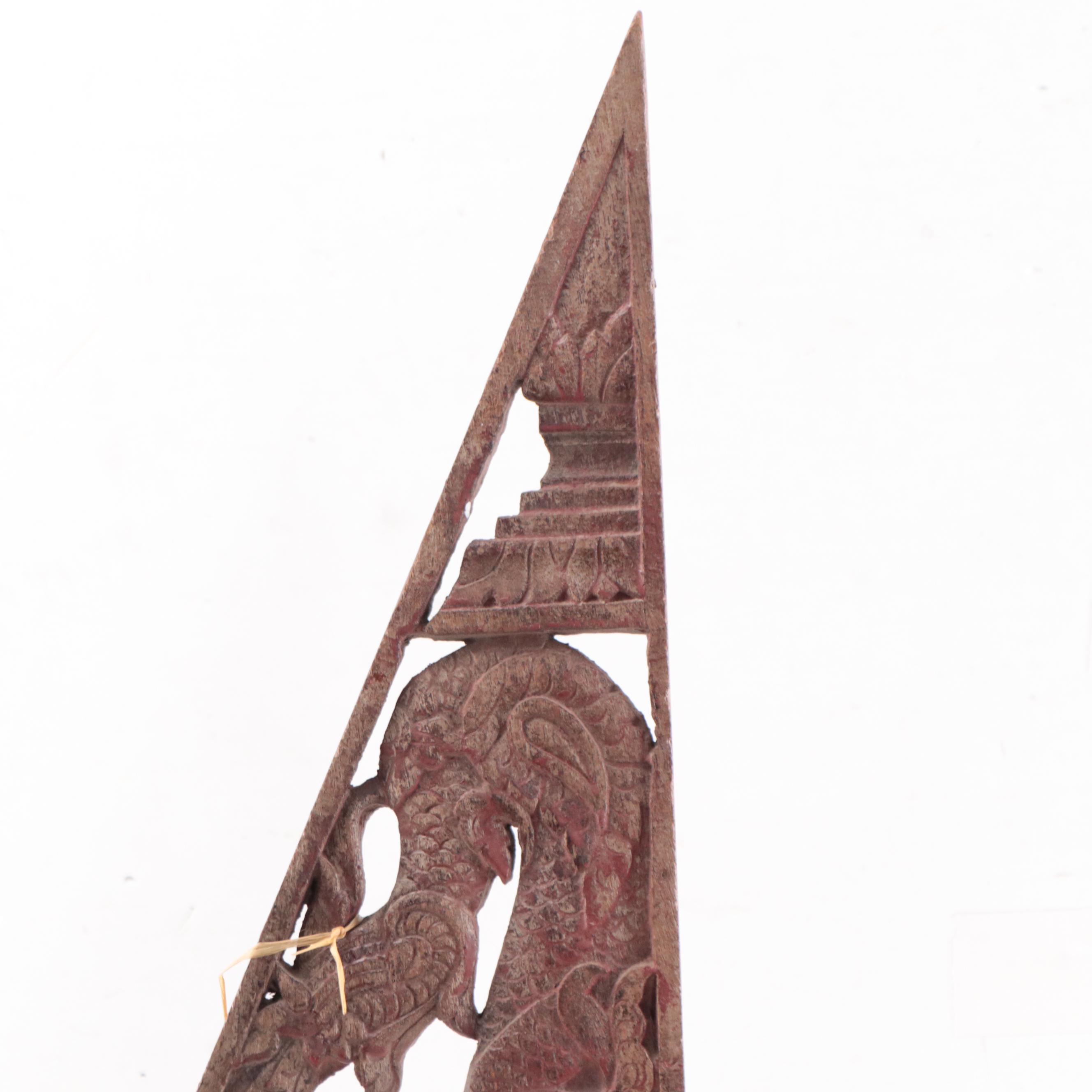 Burmese Teak Dragon Motif Corbel, Early to Mid-20th Century