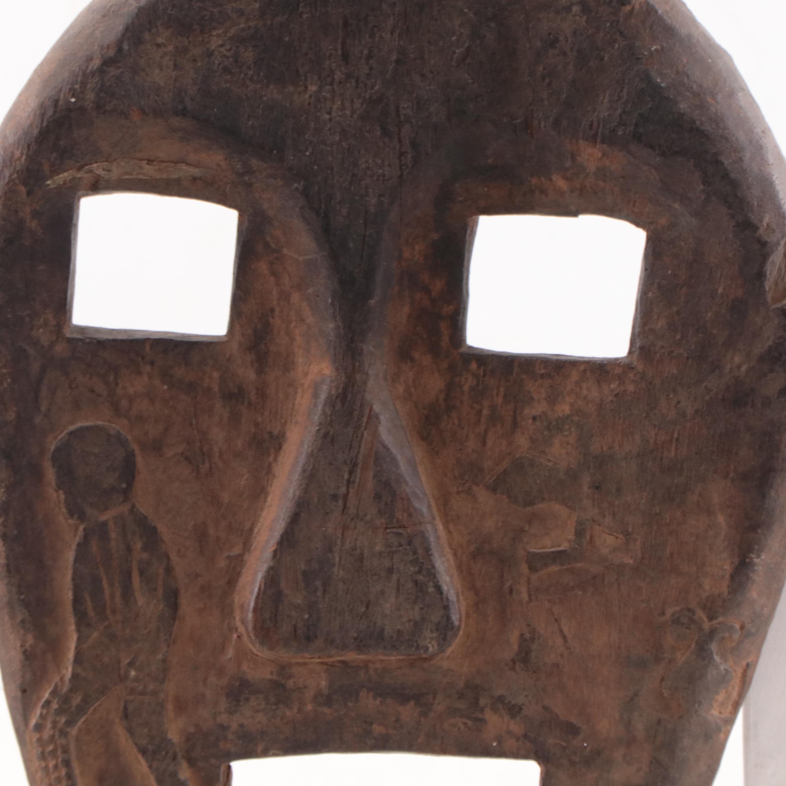 Filipino Hand-Carved Wooden Mask, Late 20th Century