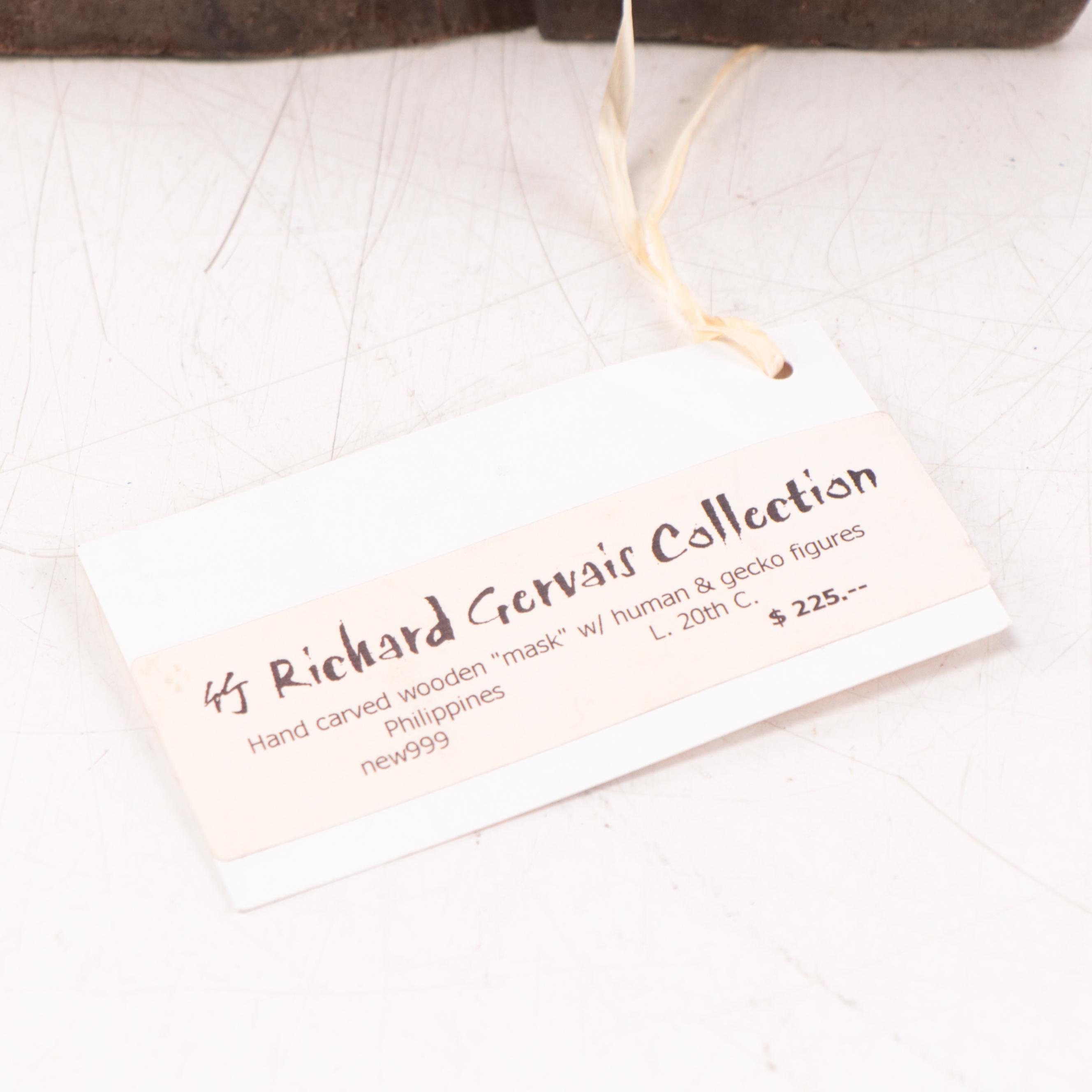 Filipino Hand-Carved Wooden Mask, Late 20th Century