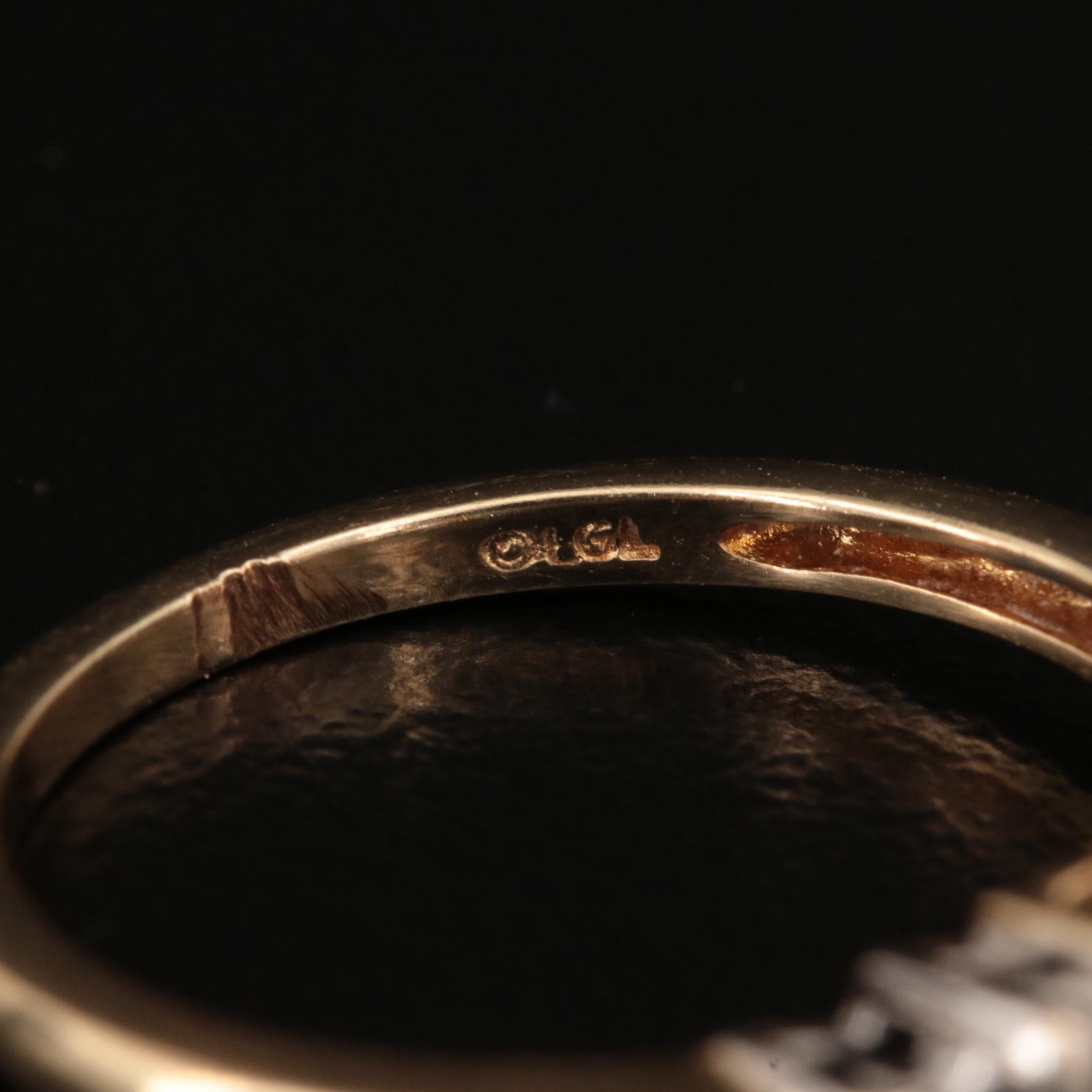 10K Aquamarine and Diamond Ring