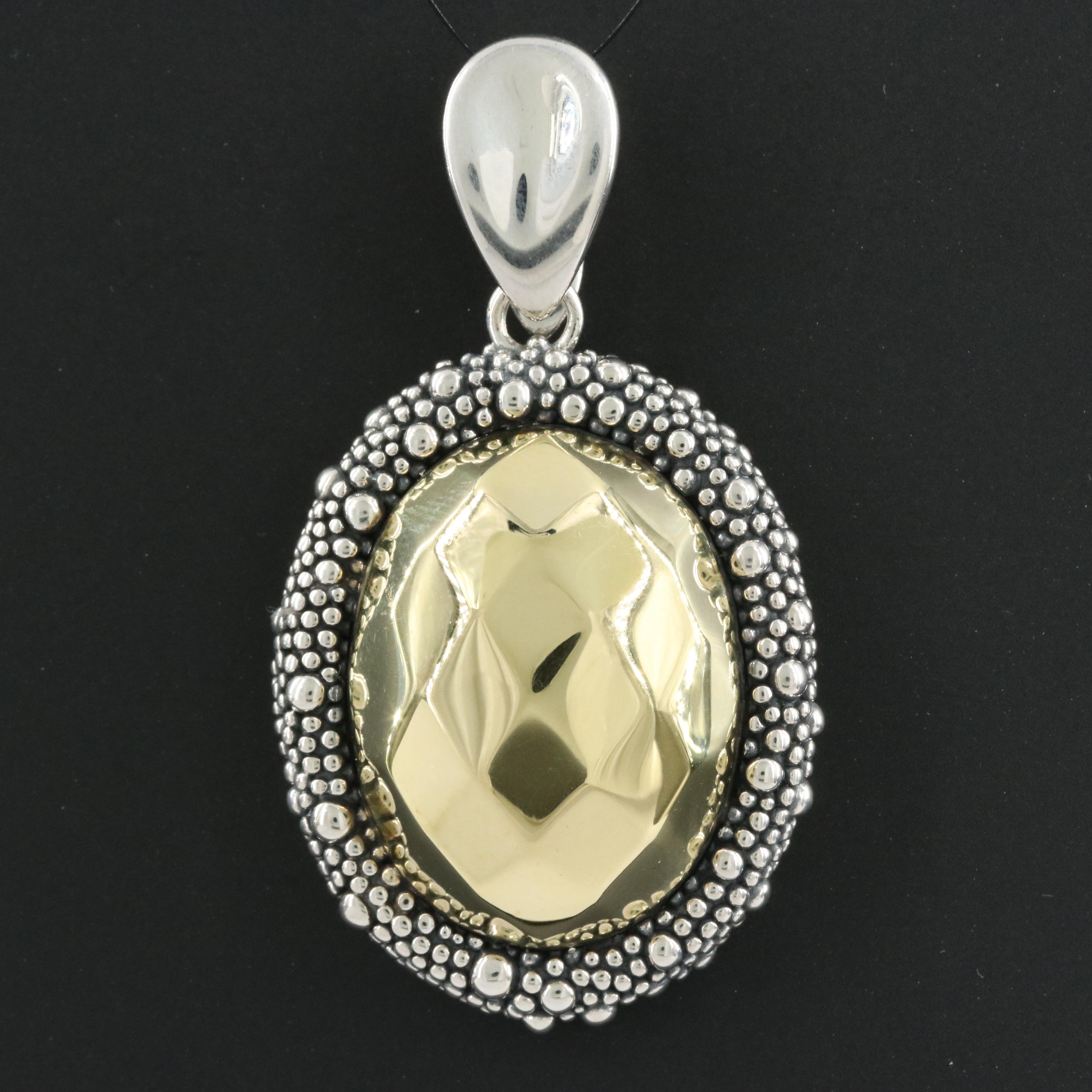 Michael Dawkins Sterling Two-Tone Enhancer Pendant