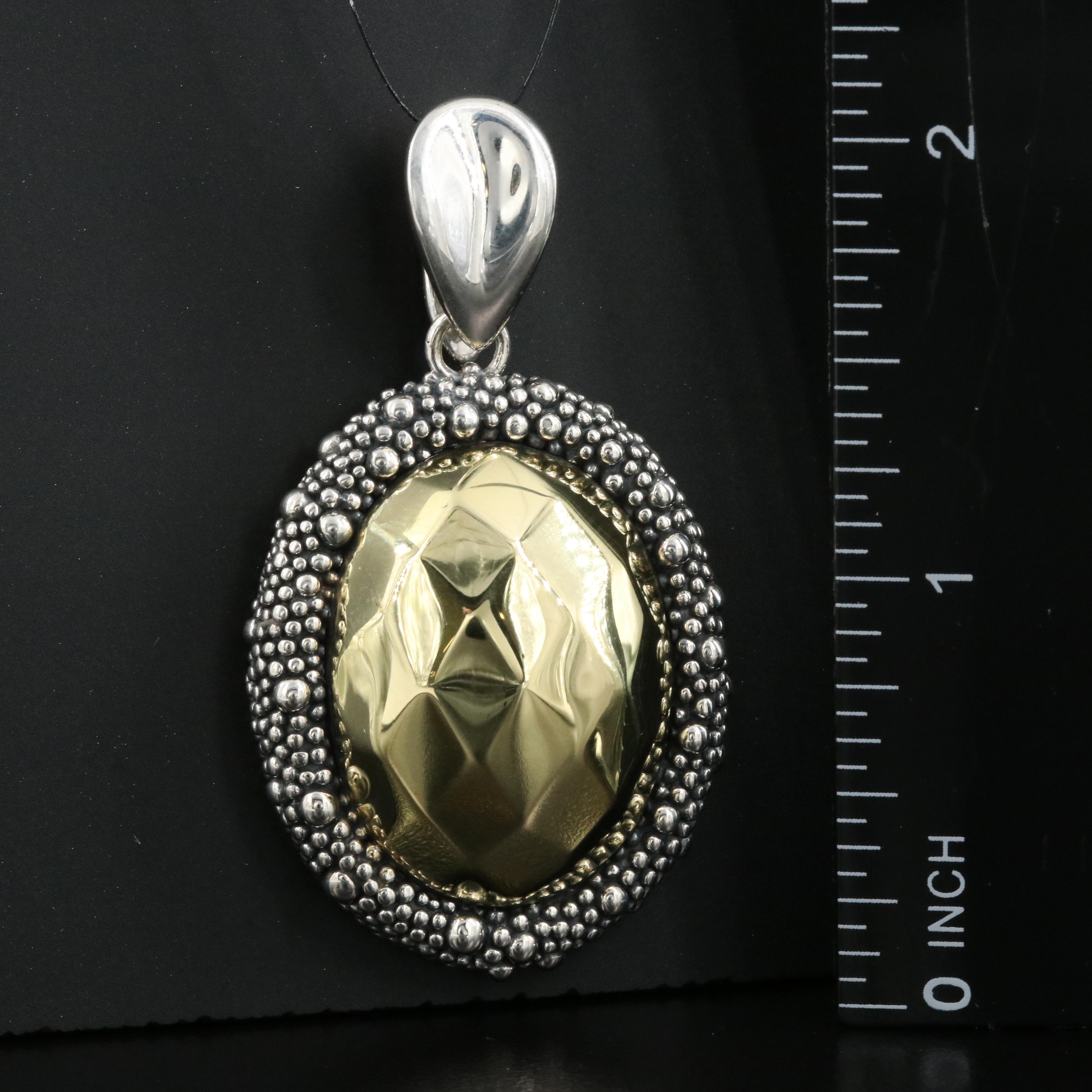 Michael Dawkins Sterling Two-Tone Enhancer Pendant