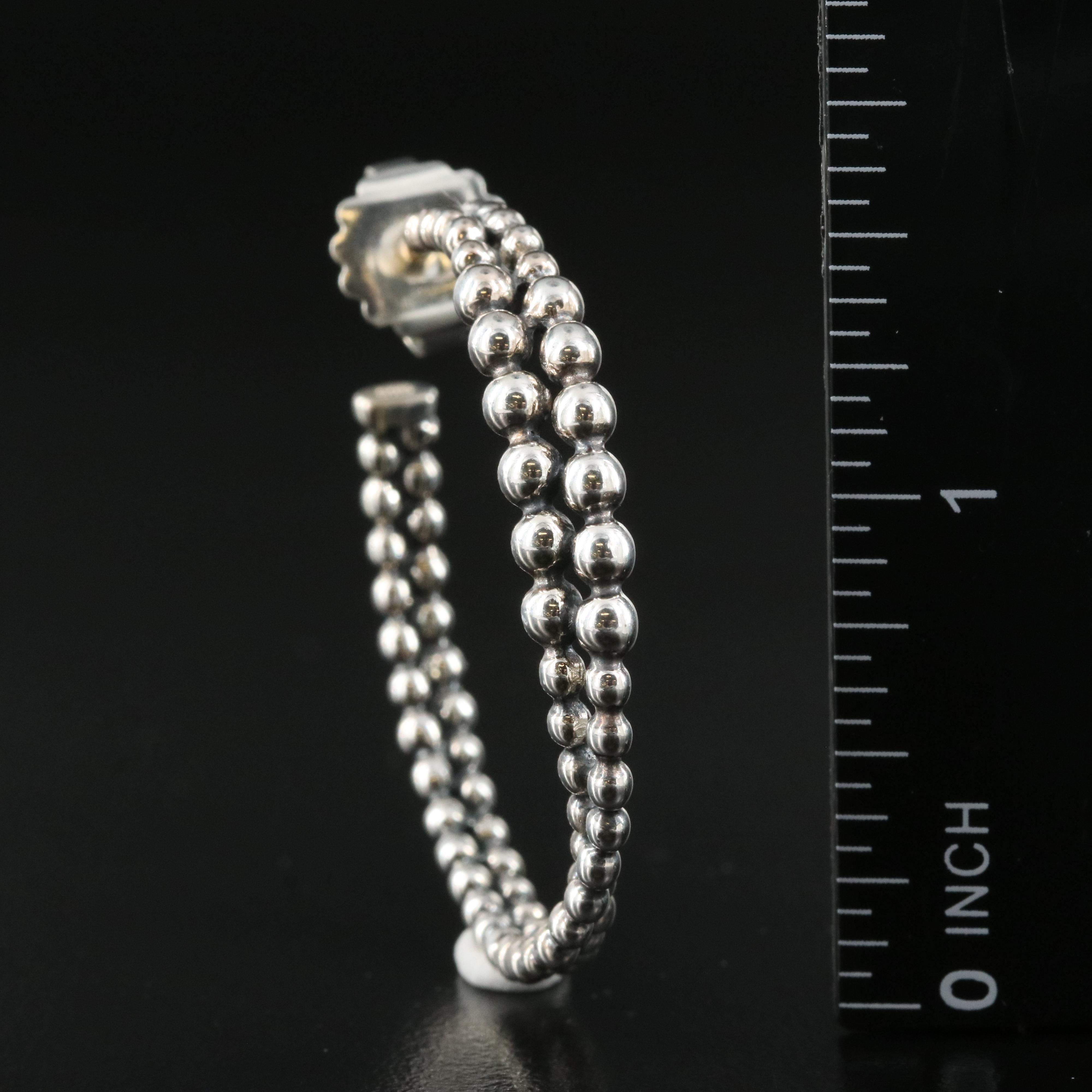 Michael Dawkins Sterling Crossover Hoop Earrings with 14K Accents