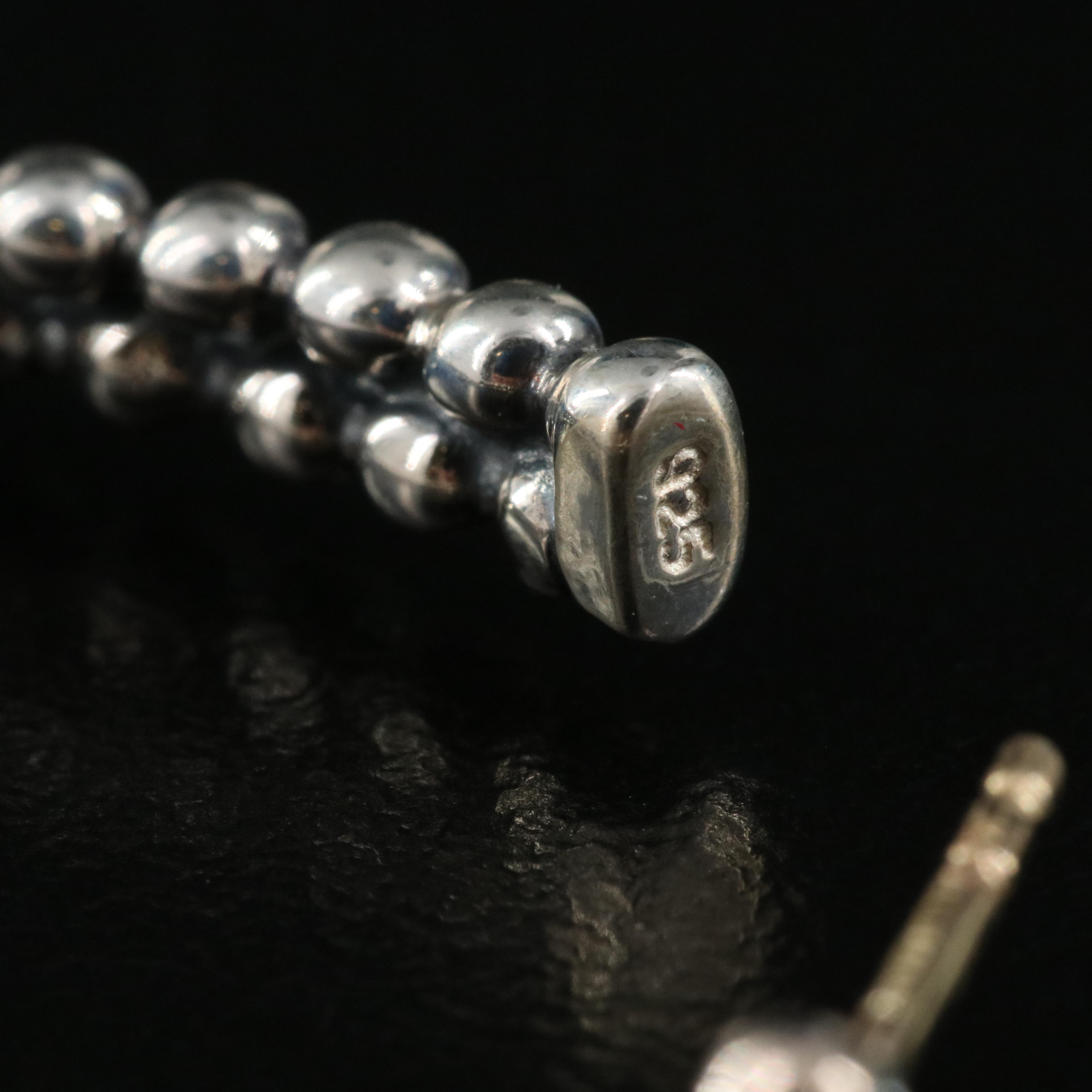 Michael Dawkins Sterling Crossover Hoop Earrings with 14K Accents