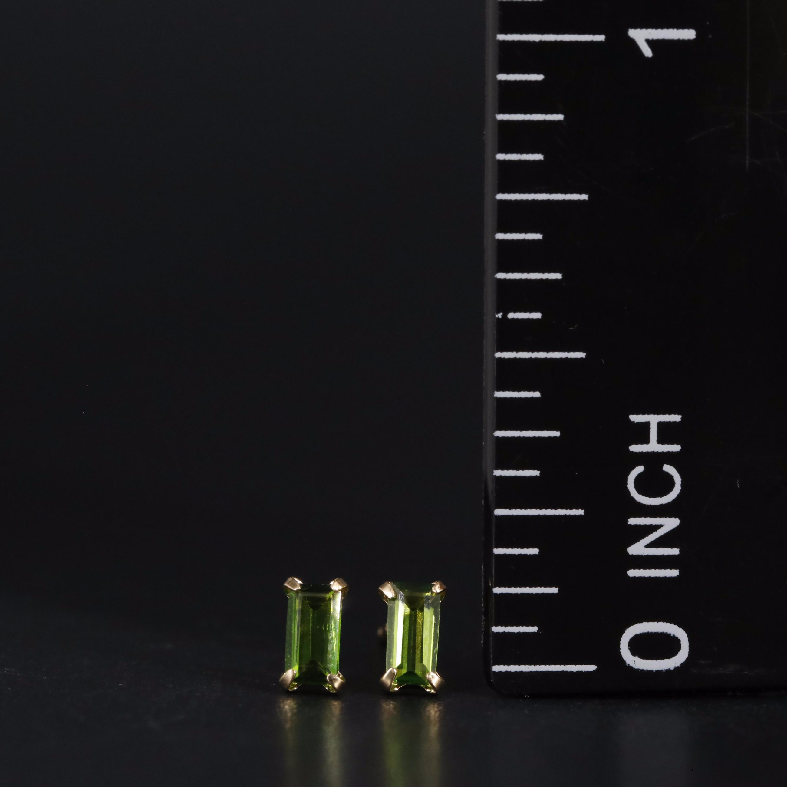 18K Diopside Stud Earrings