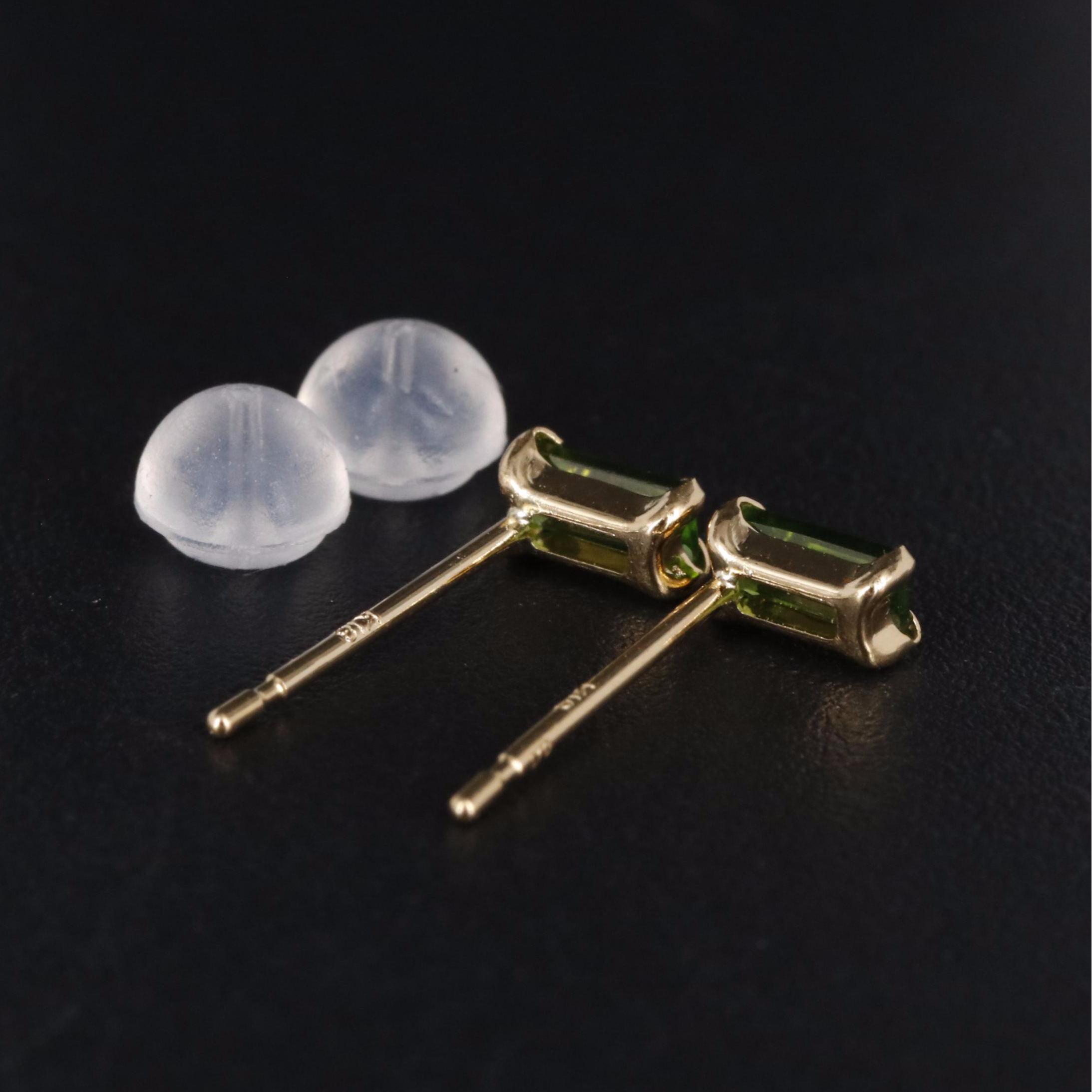 18K Diopside Stud Earrings