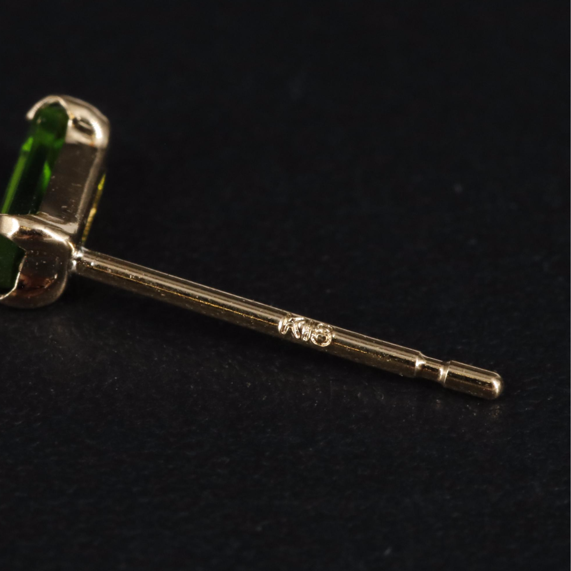 18K Diopside Stud Earrings