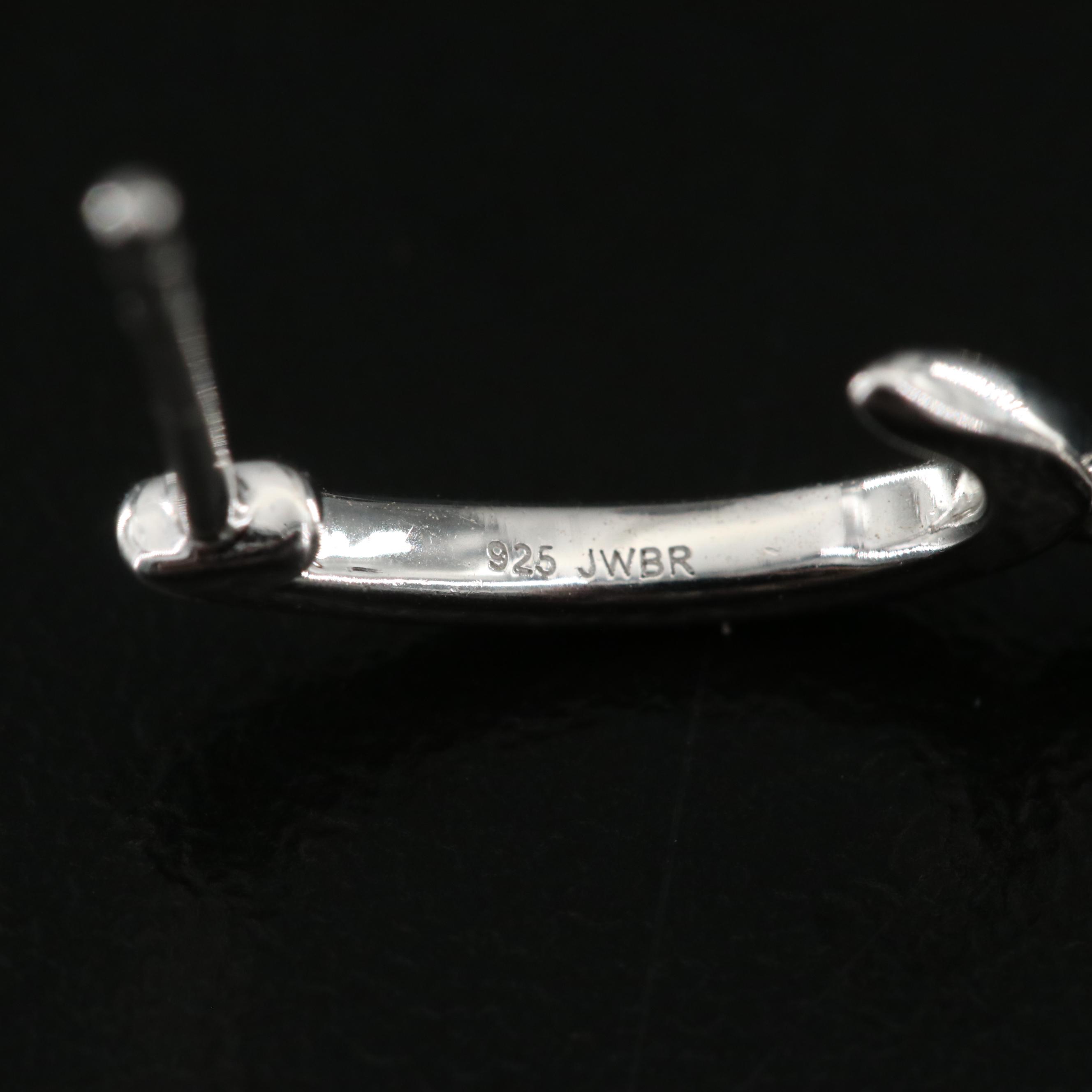 Sterling Diamond Crossover Earrings