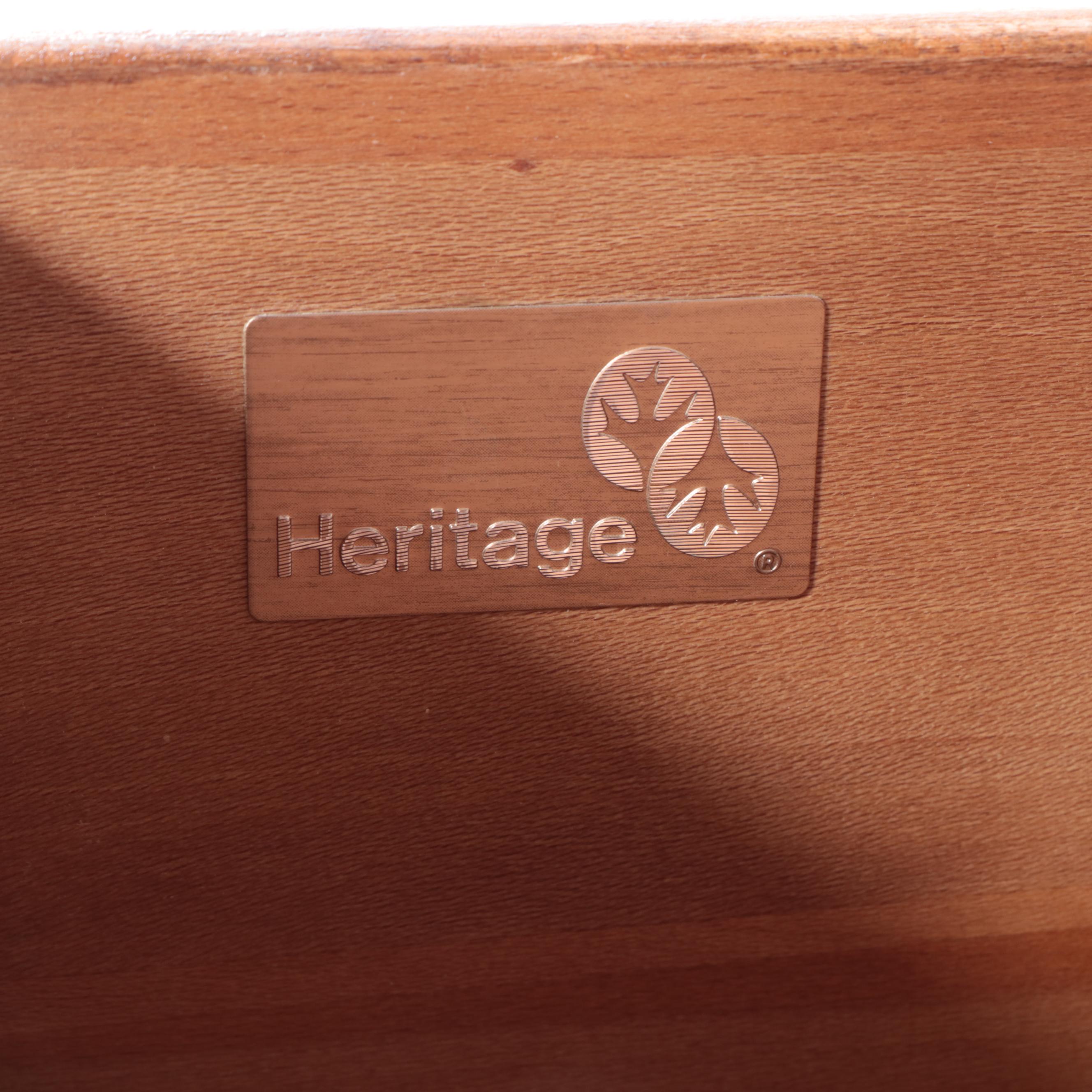 Drexel Heritage "Corinthian" Ash and Olive Ash Burl Nine-Drawer Chest